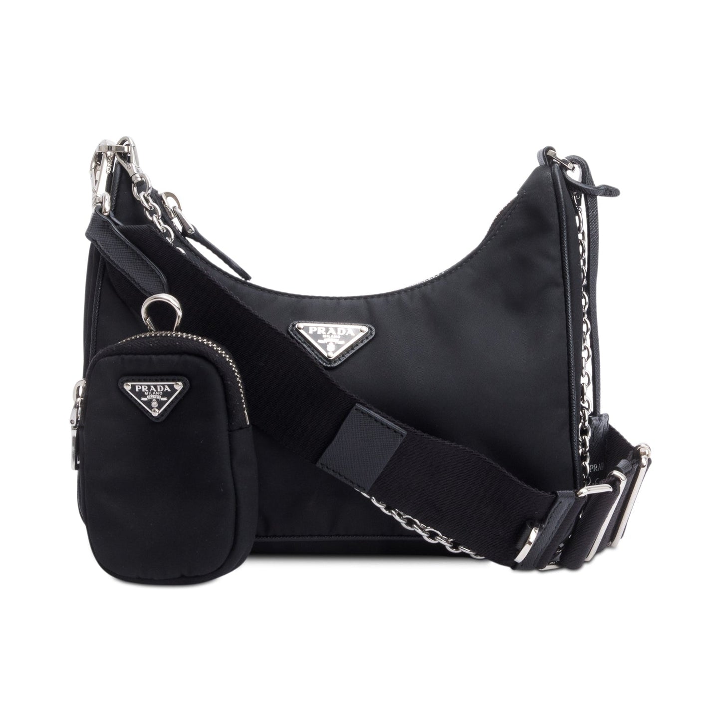 Prada Black Re-Edition 2005 Re-Nylon Shoulder Bag