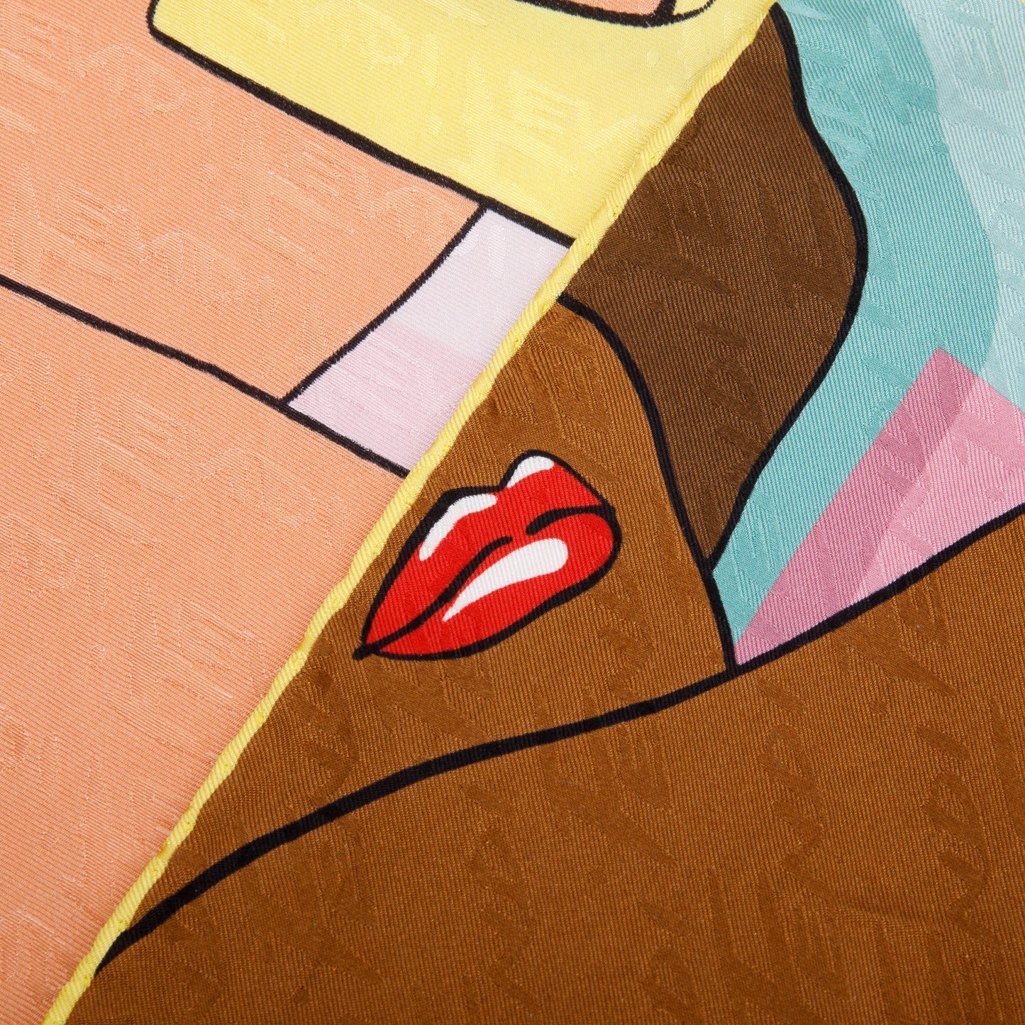 Fendi Multicolor Print Silk Foulard 90