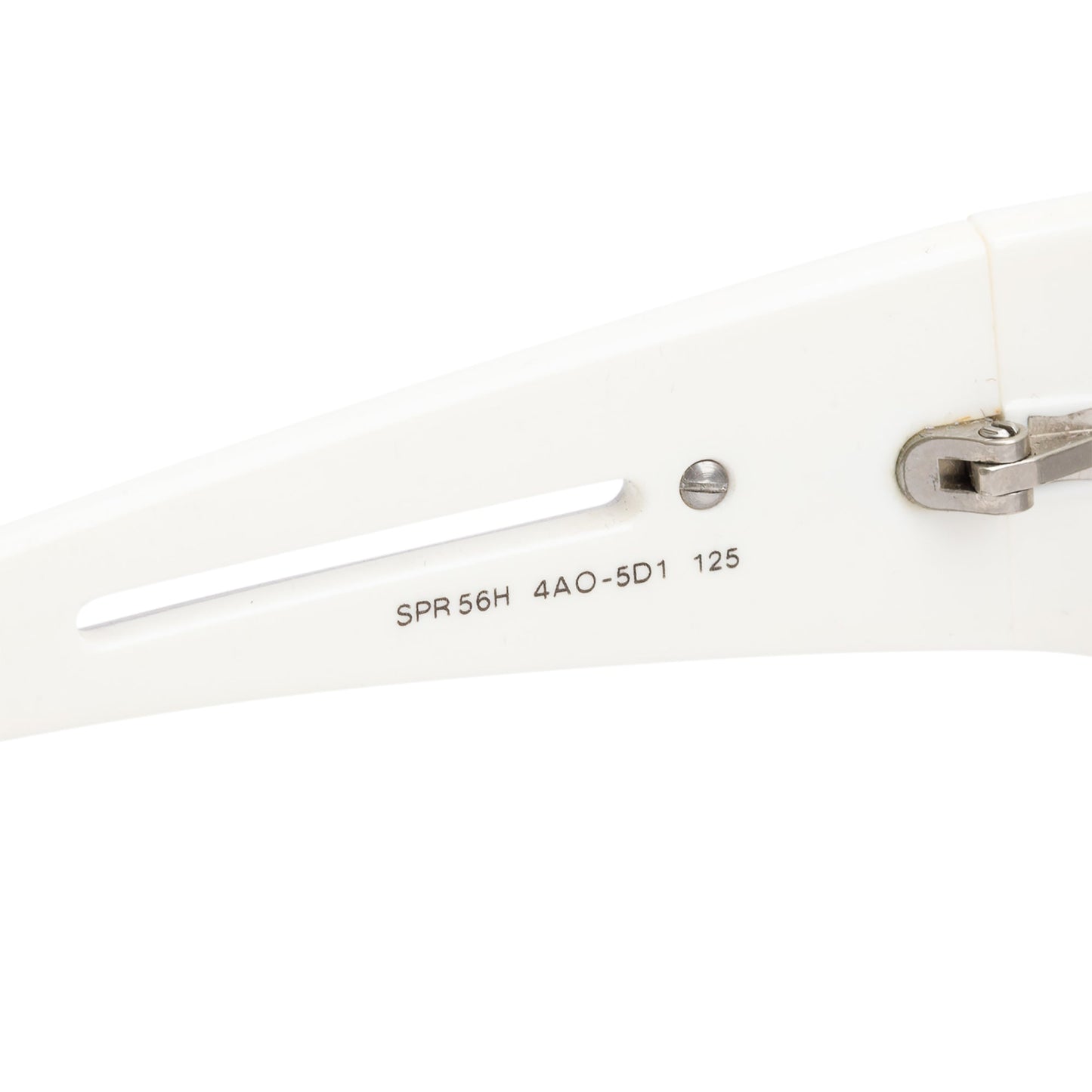 Prada SPR 56H White Acetate Linea Rosa Shield Sunglasses