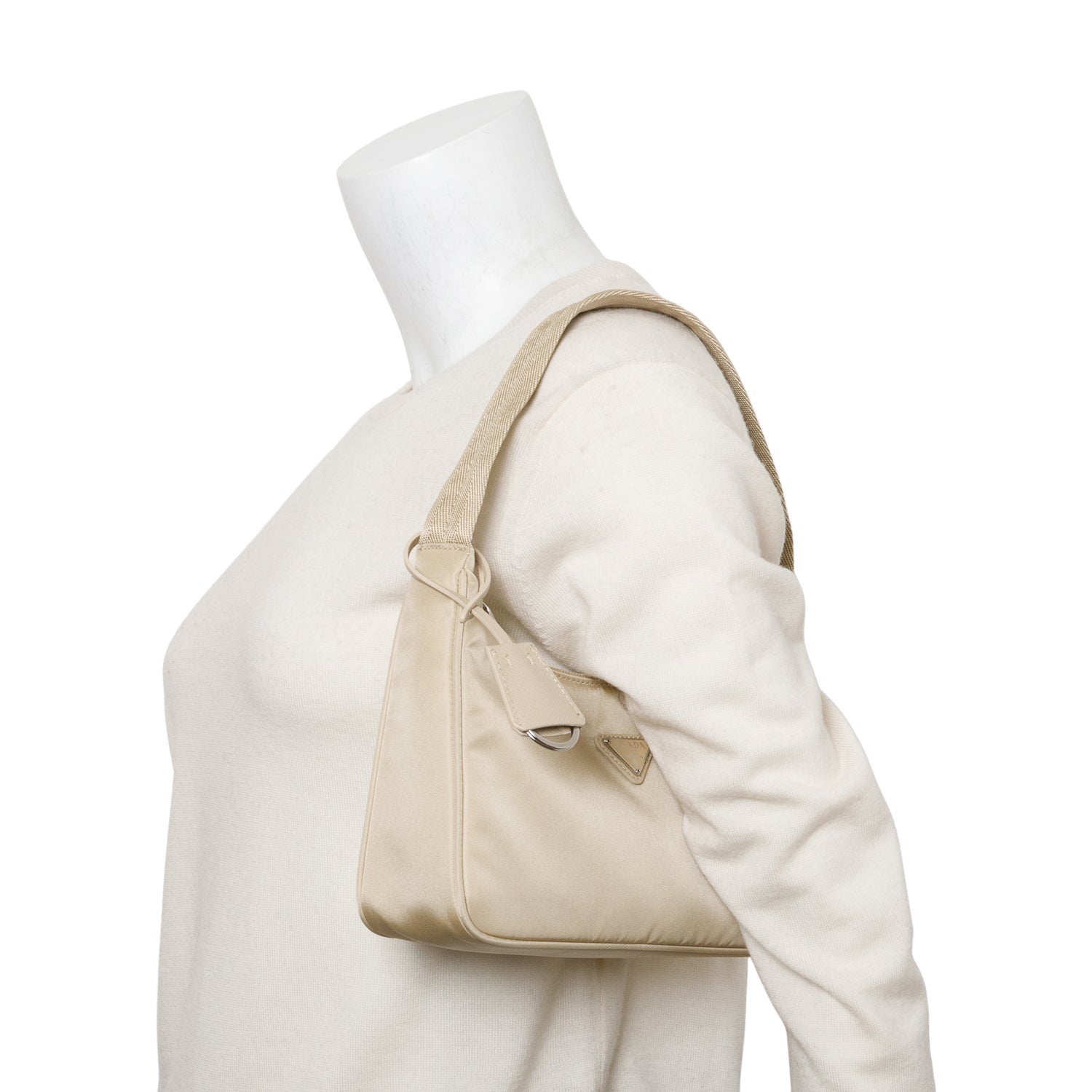 Prada 2022 Beige Re-Edition 2000 Re-Nylon Mini Bag