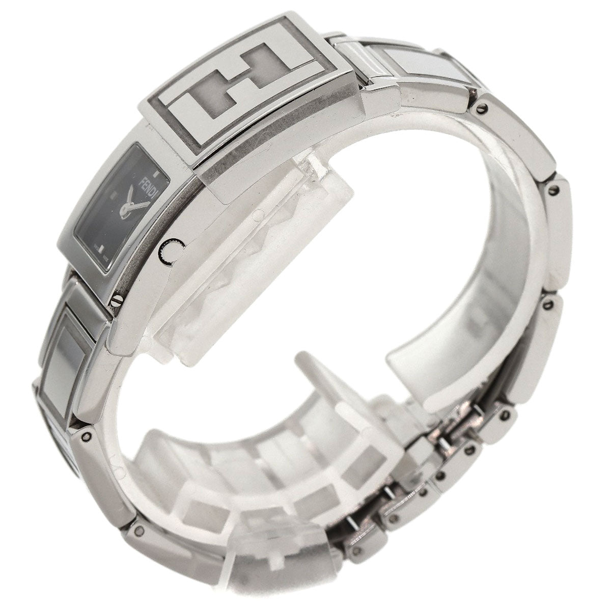 FENDI Watches Quartz 5400L Stainless Steel , Stainless Steel Silver secret black dial Women