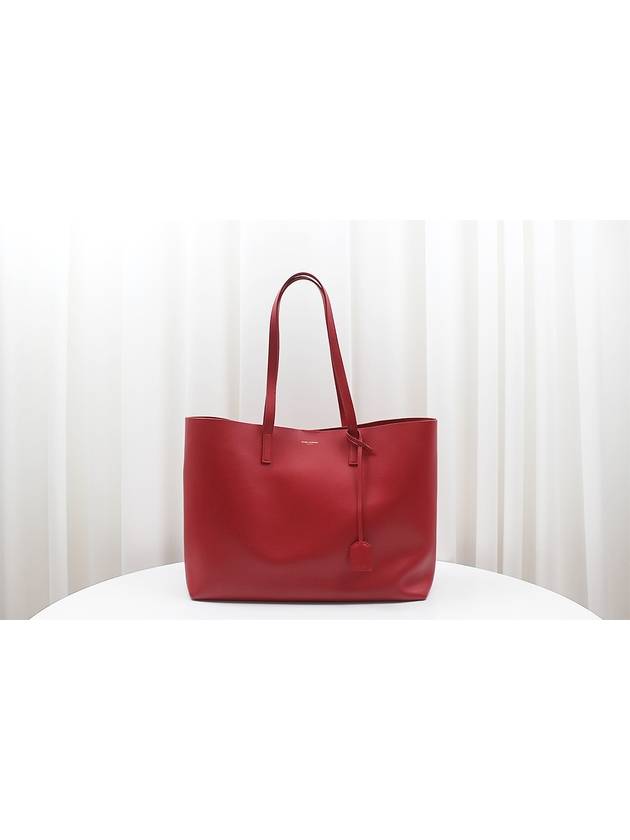 Luxury Saint Laurent Trending 2025 Logo Soft Leather Pouch Shopper Bag Red 394195