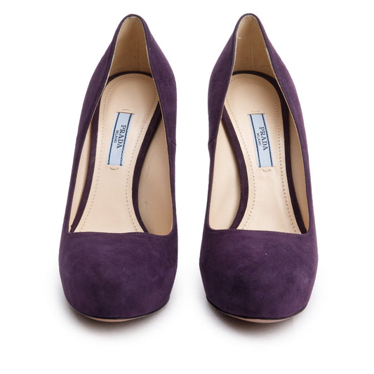 Prada Purple Suede Pumps, Size 38