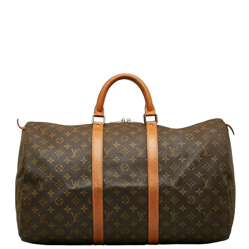 Louis Vuitton Monogram Keepall 50 Boston Bag Travel Bag Brown