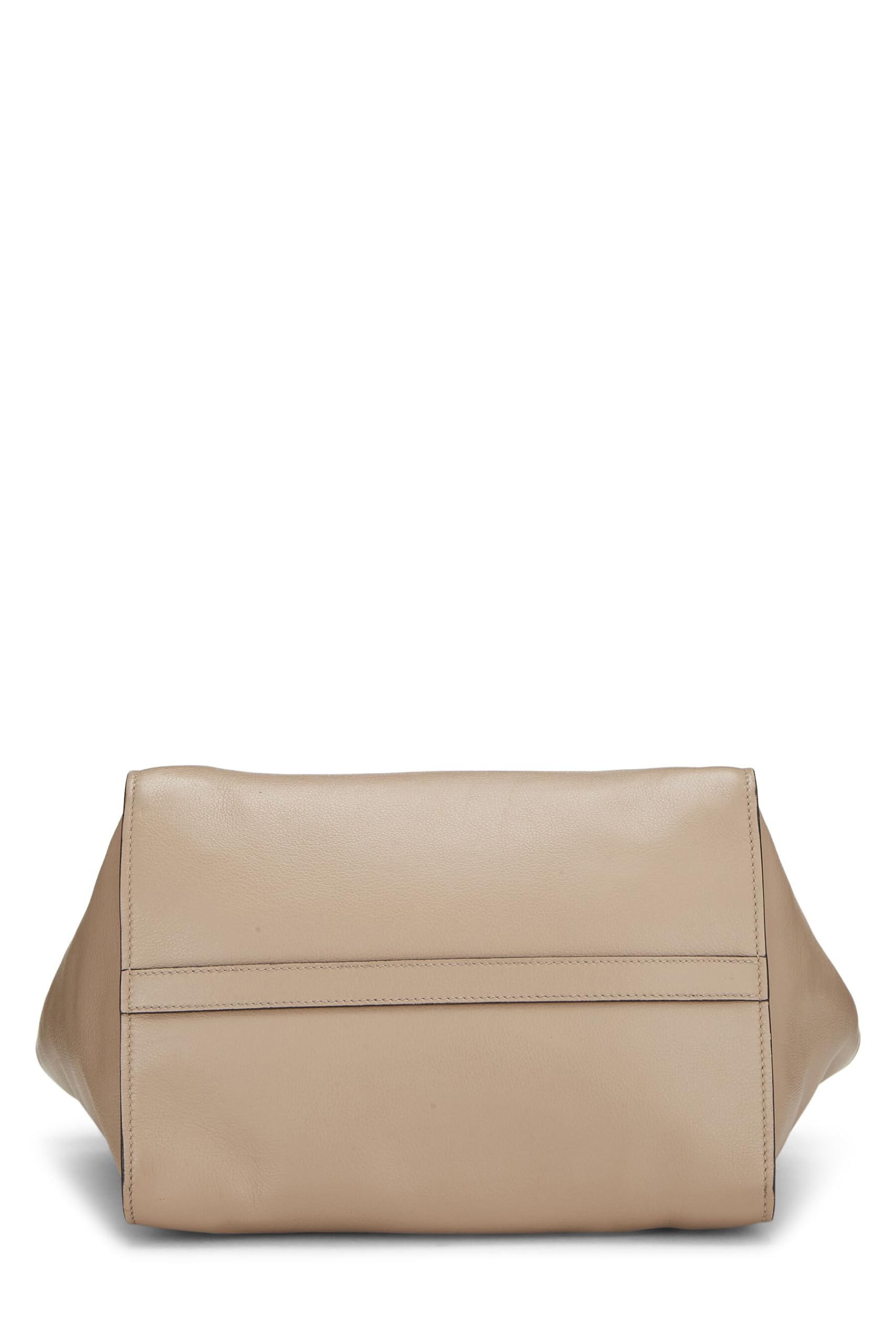 Prada, Beige Vitello Daino Trapeze Tote, Beige