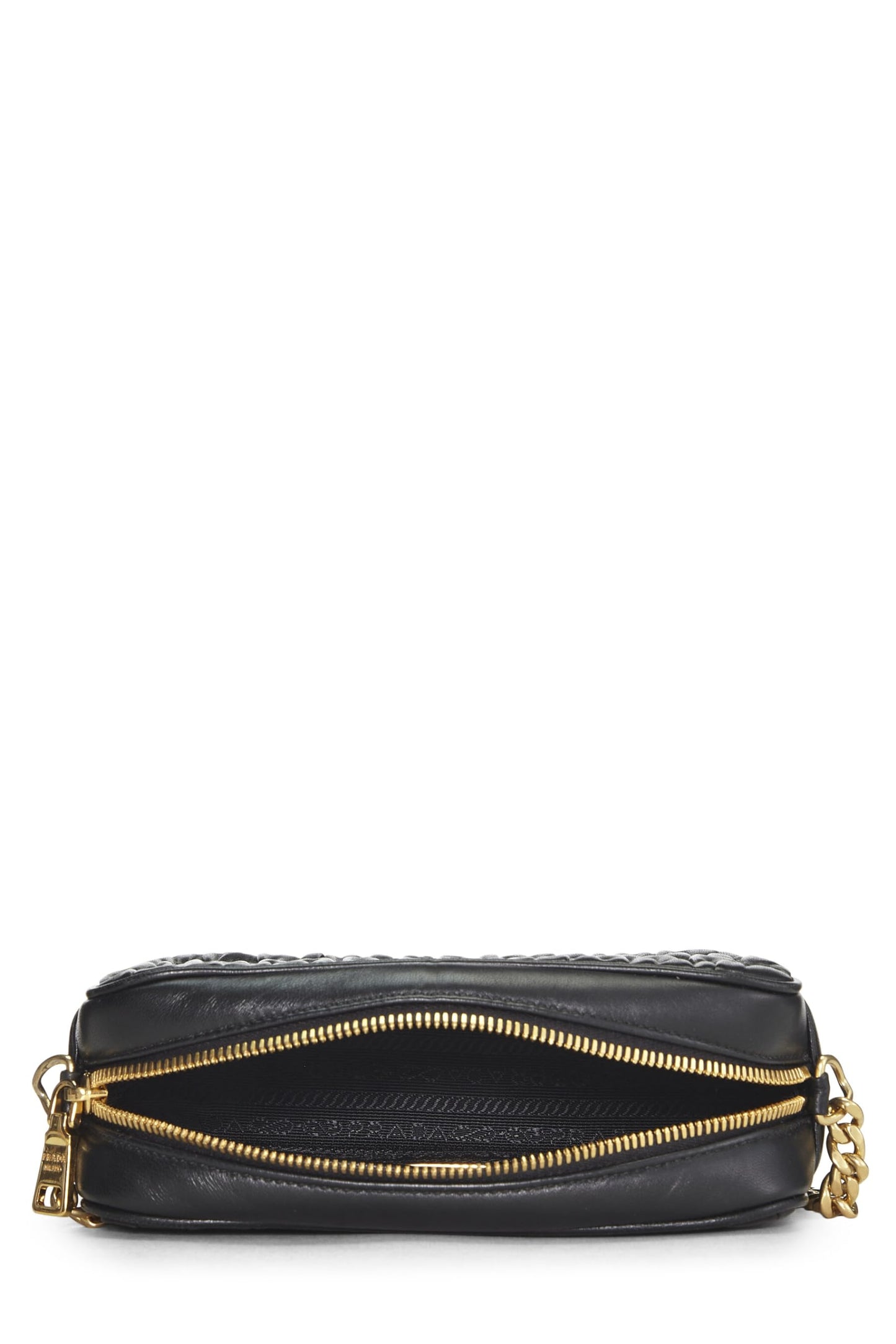 Prada, Black Nappa Gaufre Camera Bag, Black