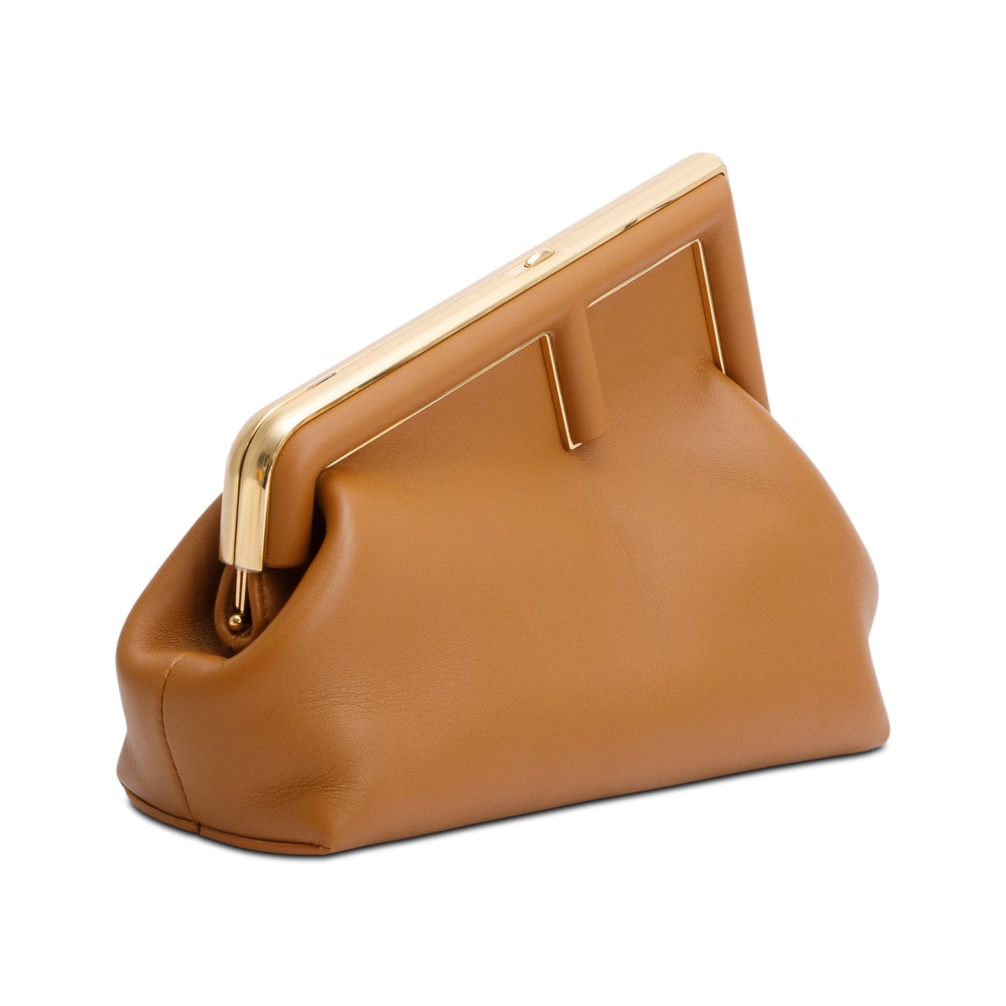 Fendi Brown Nappa Leather Small Fendi First Bag