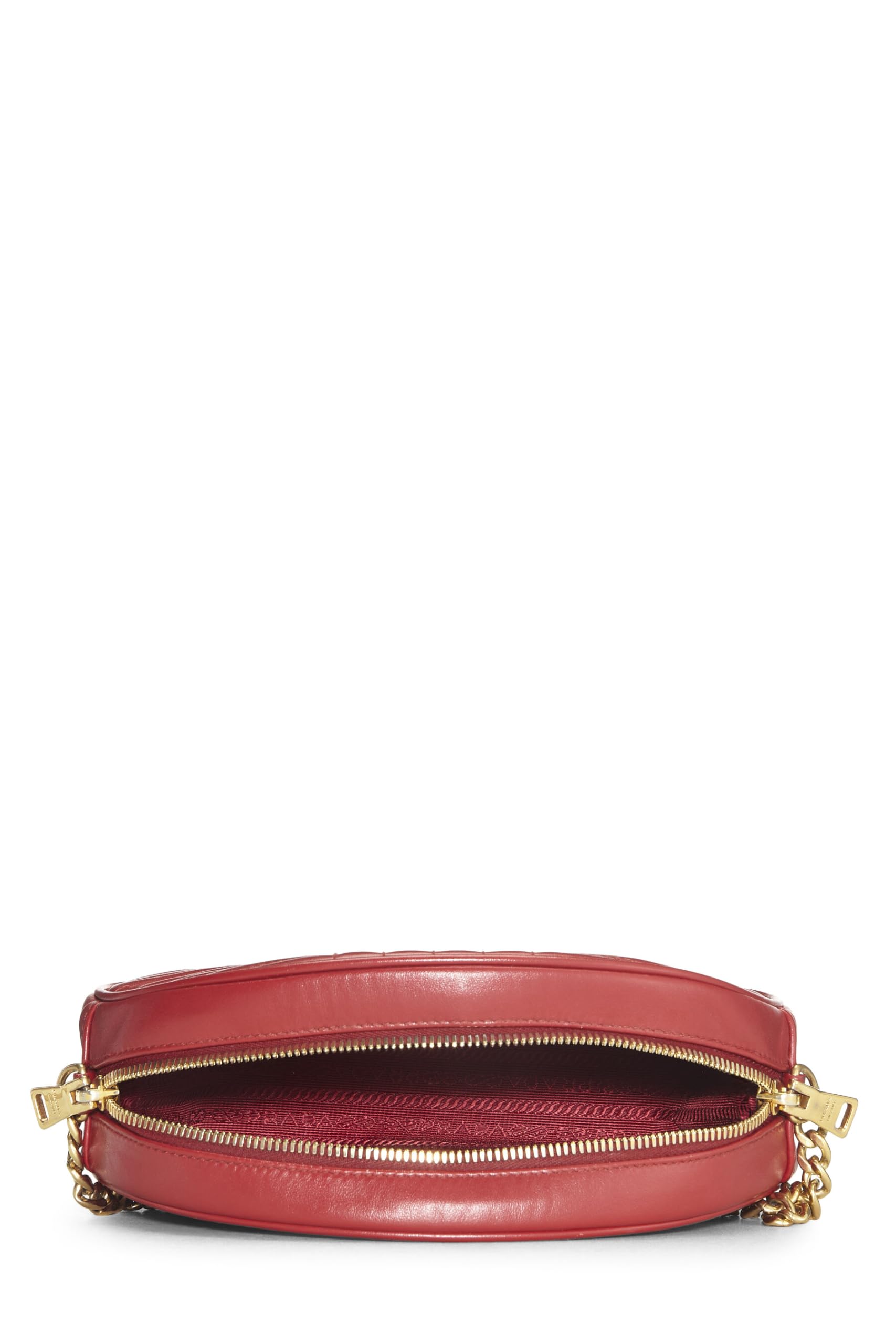 Prada, Red Calfskin Diagramme Crossbody Bag, Red