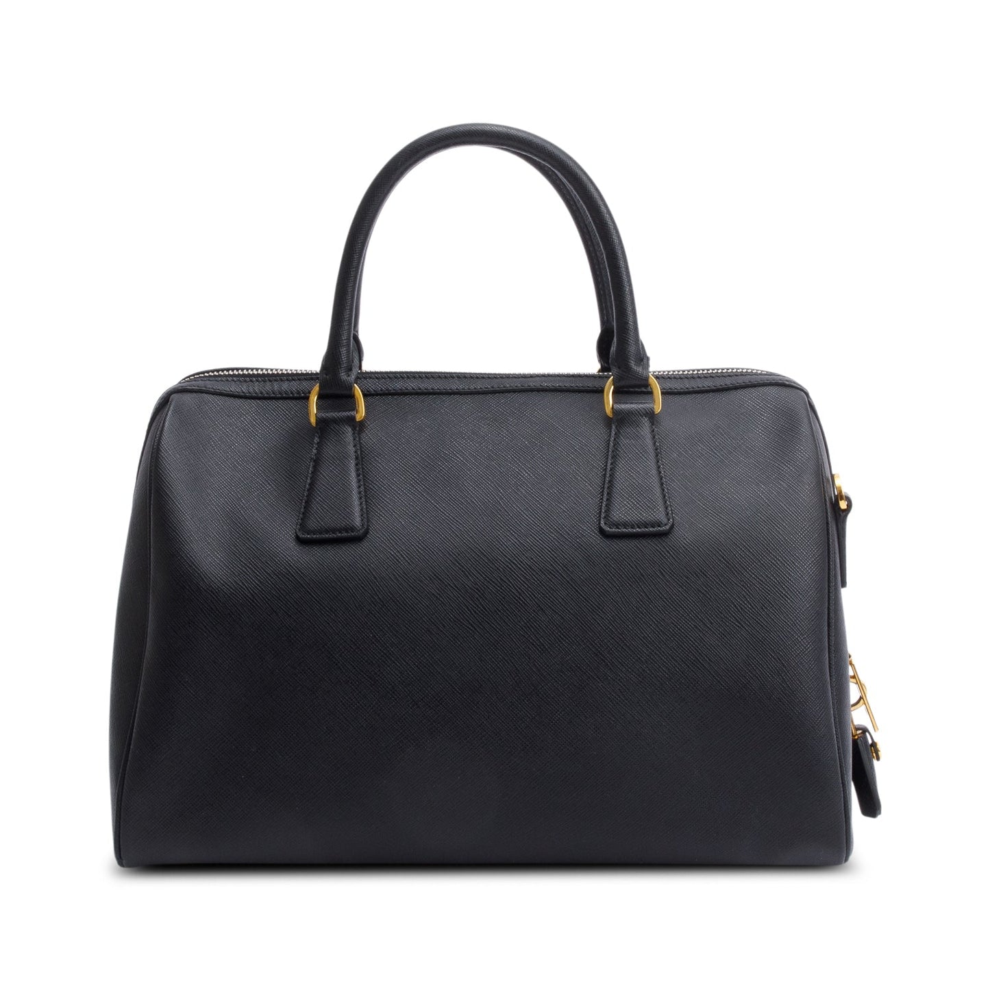 Prada Black Saffiano Lux Bowler Bag
