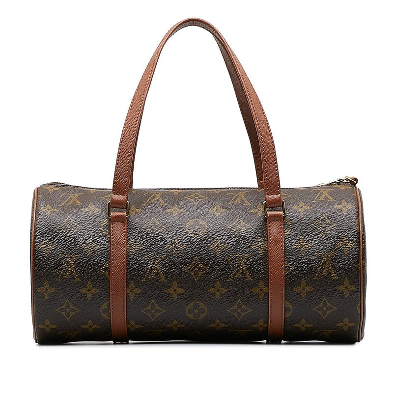 Louis Vuitton Monogram Papillon 30 (Old) Handbag Brown PVC Leather Louis Vuitton