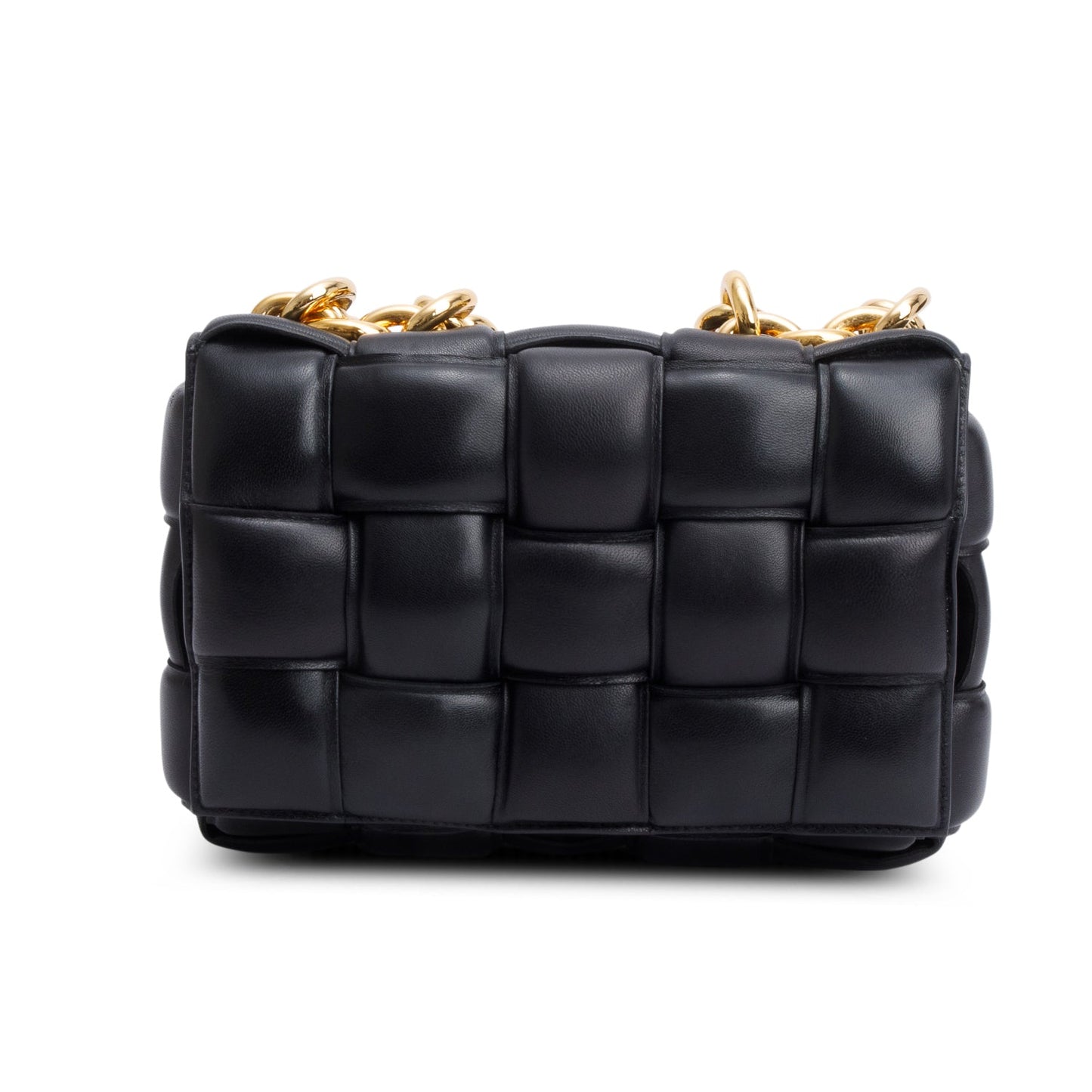 Bottega Veneta Black Nappa Intrecciato Padded Chain Cassette Bag