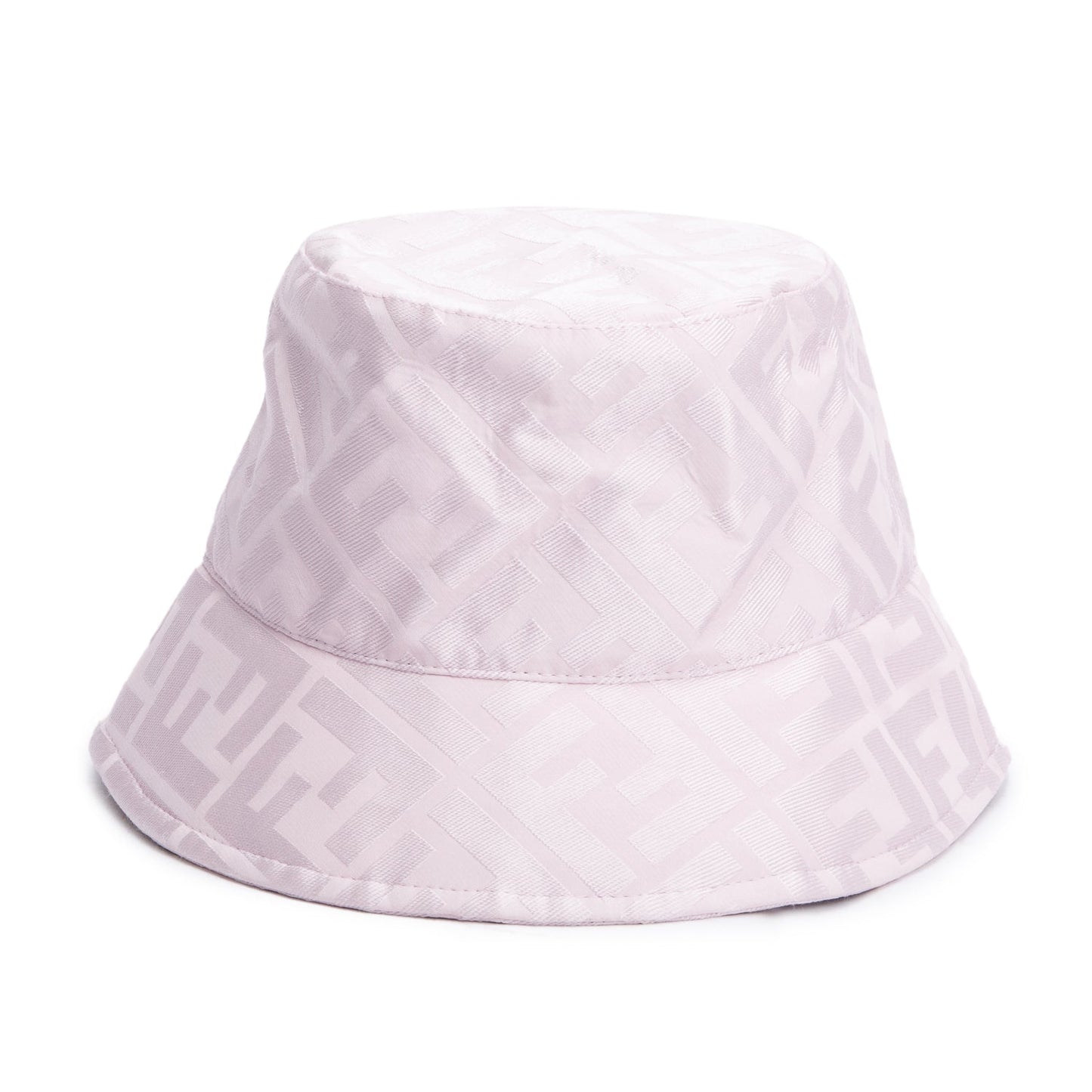Fendi Pink Zucca FF Silk Bucket Hat, Size M 58