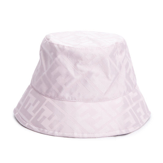 Fendi Pink Zucca FF Silk Bucket Hat, Size M 58