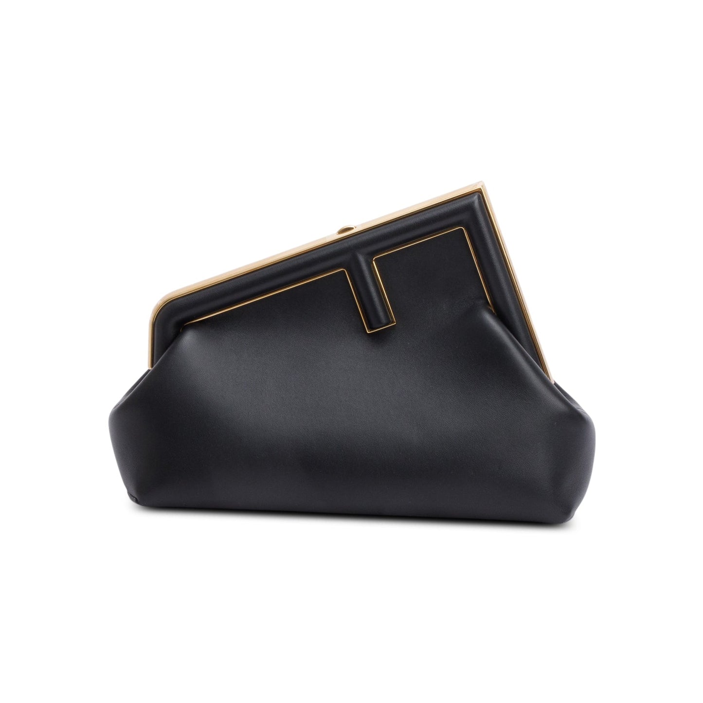 Fendi Black Nappa Leather Small Fendi First Bag