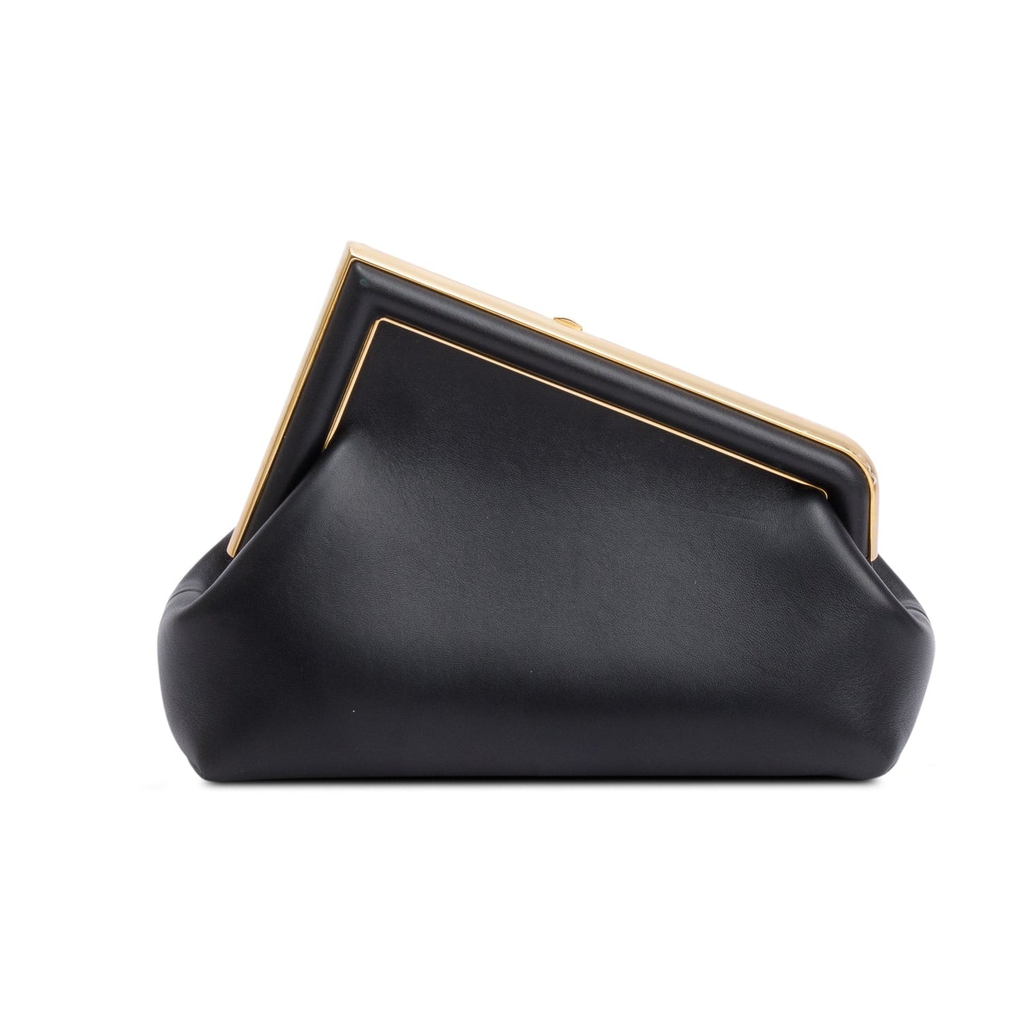 Fendi Black Nappa Leather Small Fendi First Bag