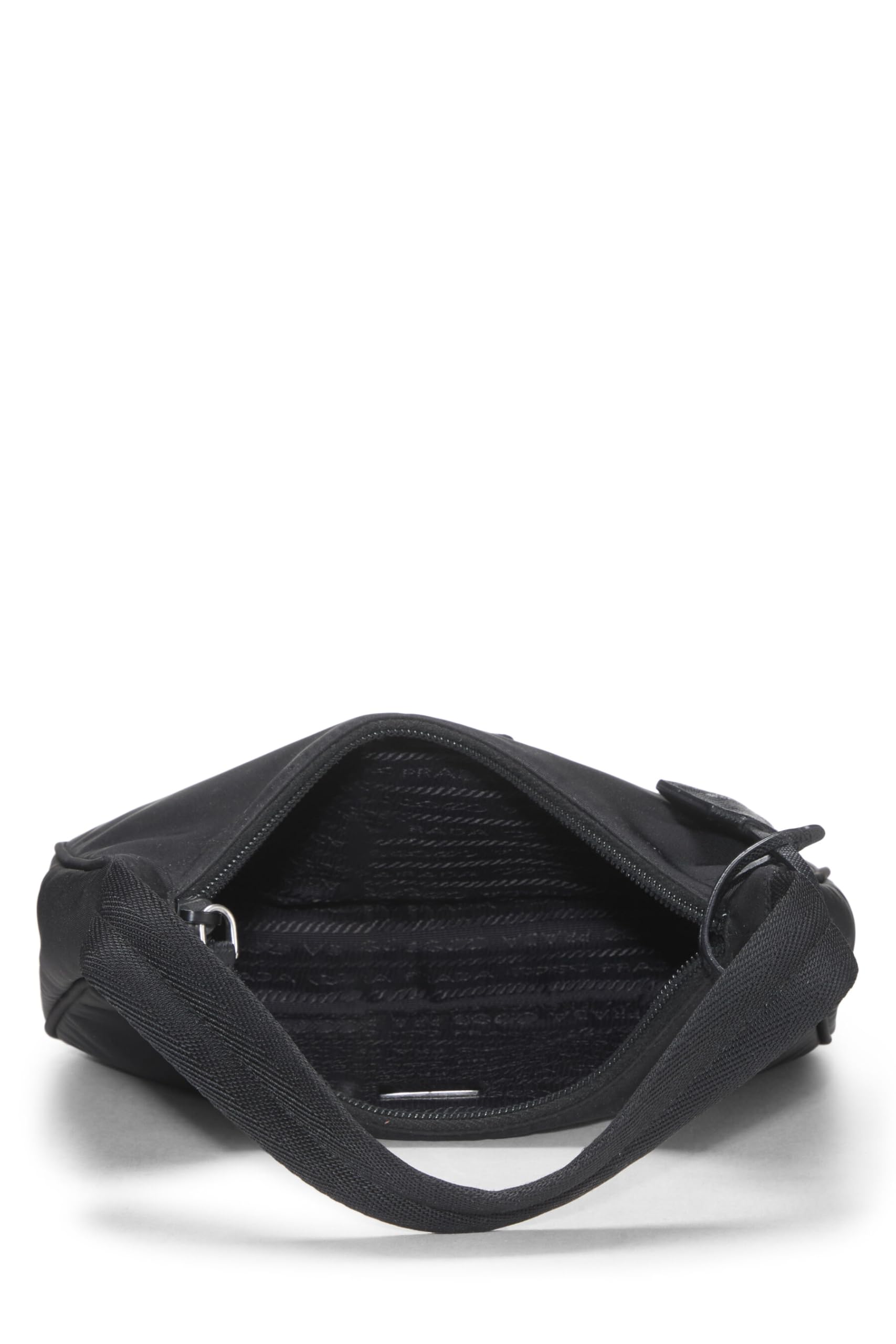 Prada, Black Tessuto Re-Edition Hobo Mini, Black