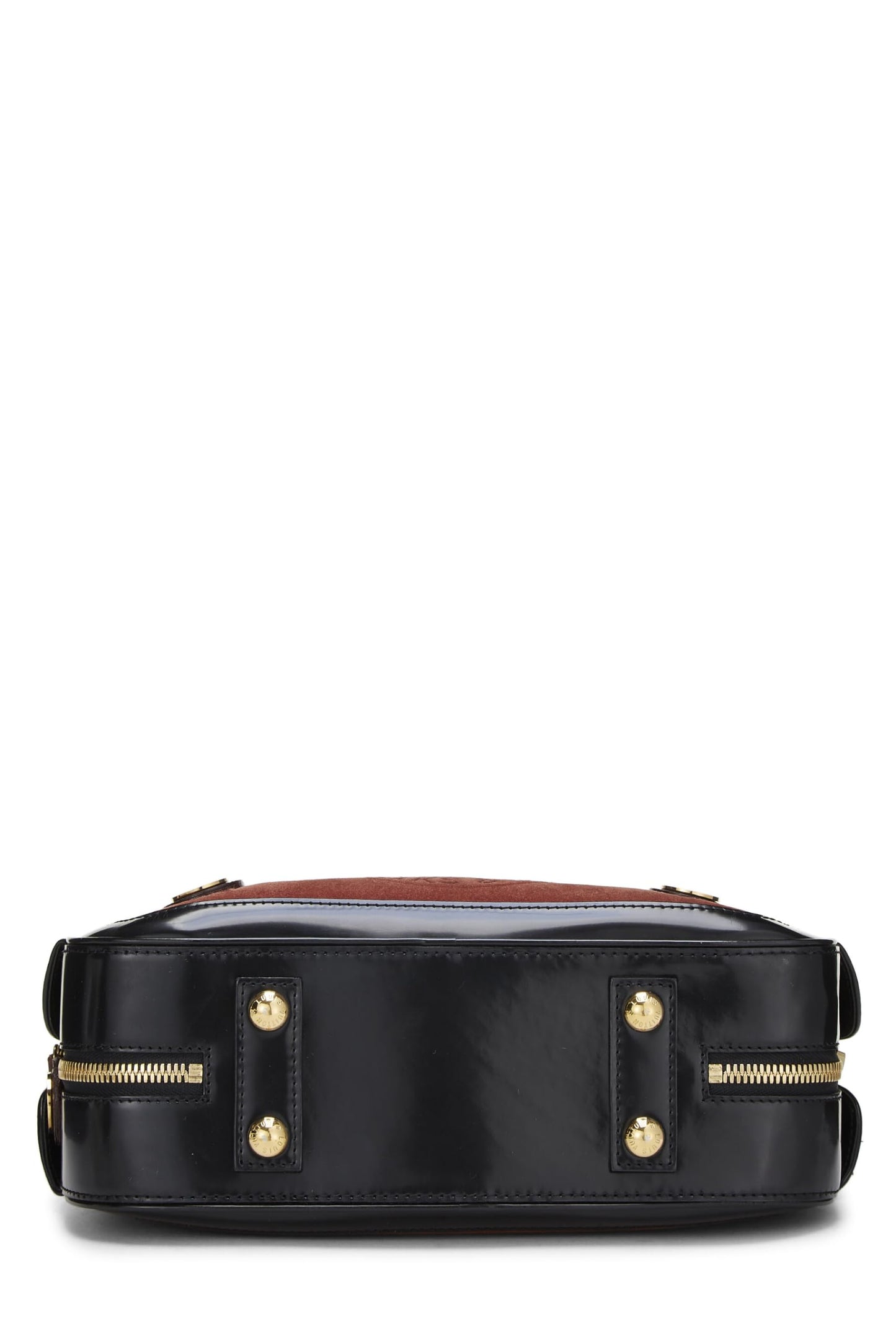 Louis Vuitton, Burgundy Suede Stampbag PM, Burgundy