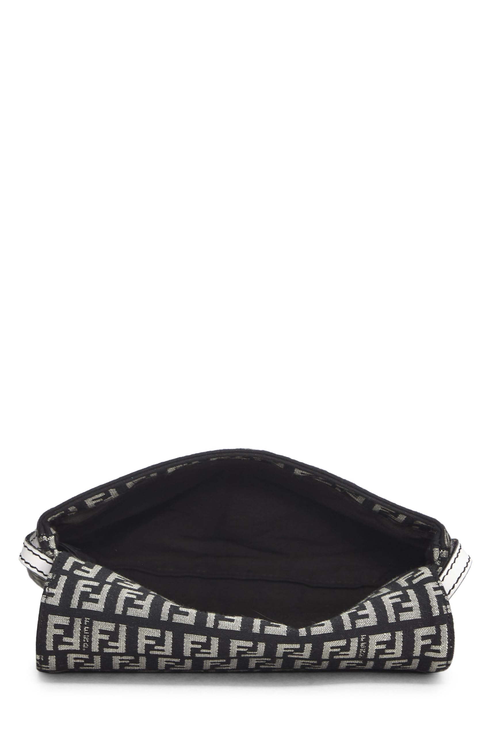 Fendi, Navy Zucchino Canvas Tube Messenger, White