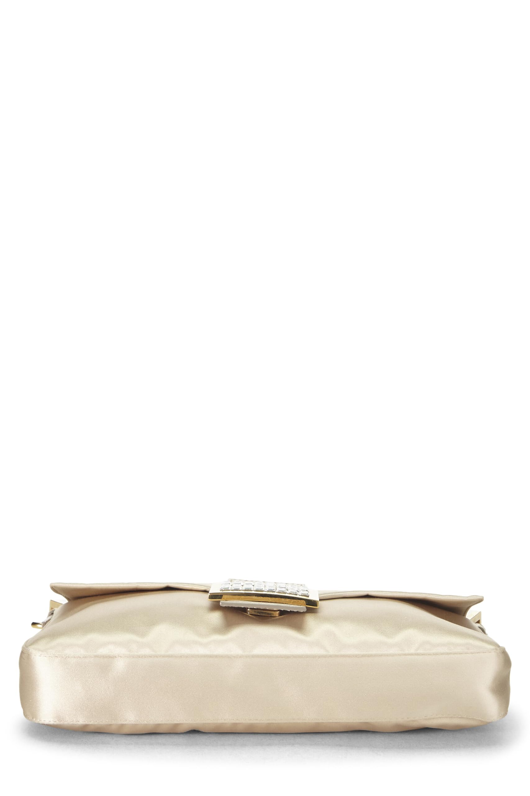 Fendi, Beige Satin Baguette, White