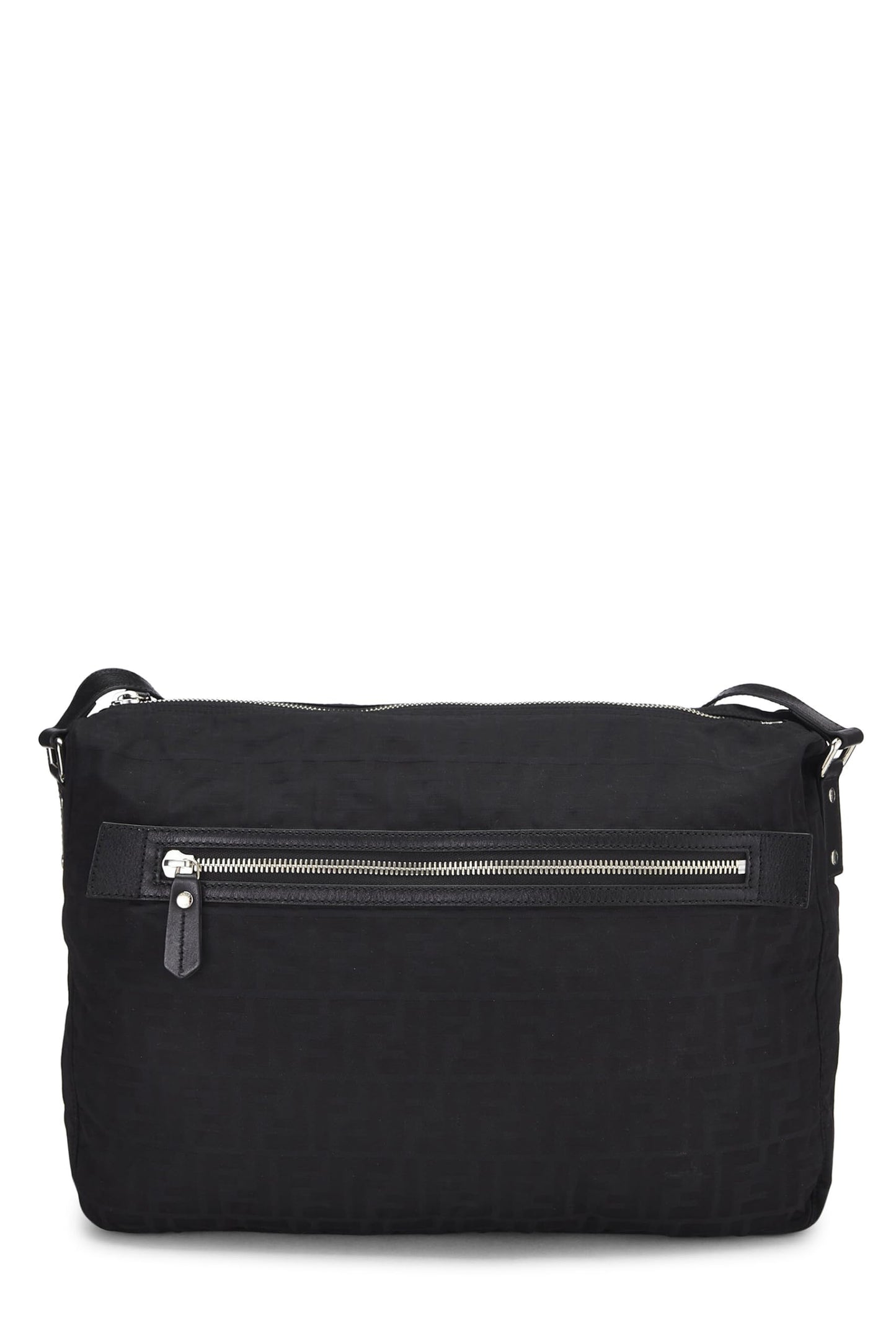 Fendi, Black Zucchino Nylon Messenger Bag, Black