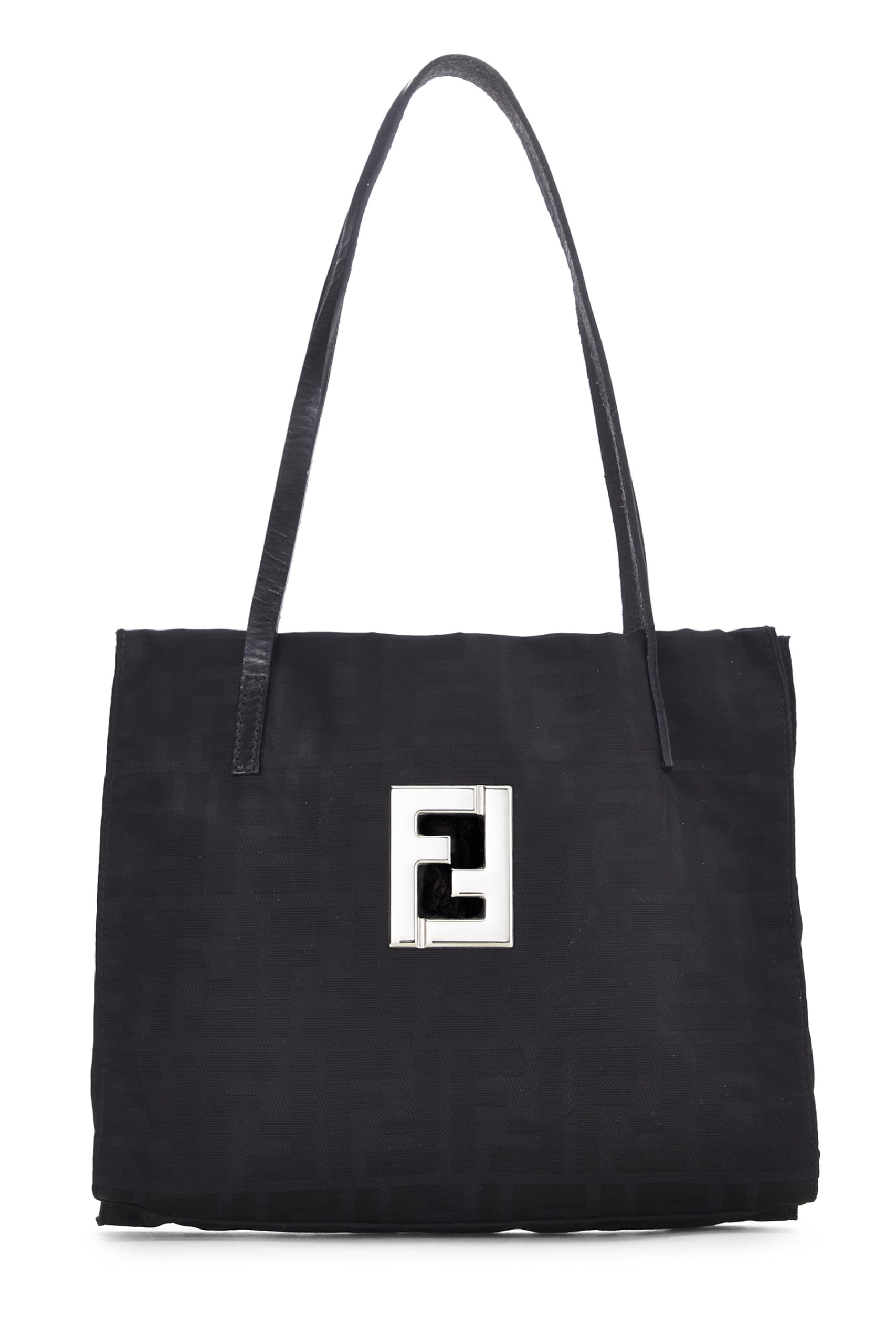 Fendi, Black Zucca Nylon Tote Small, Black