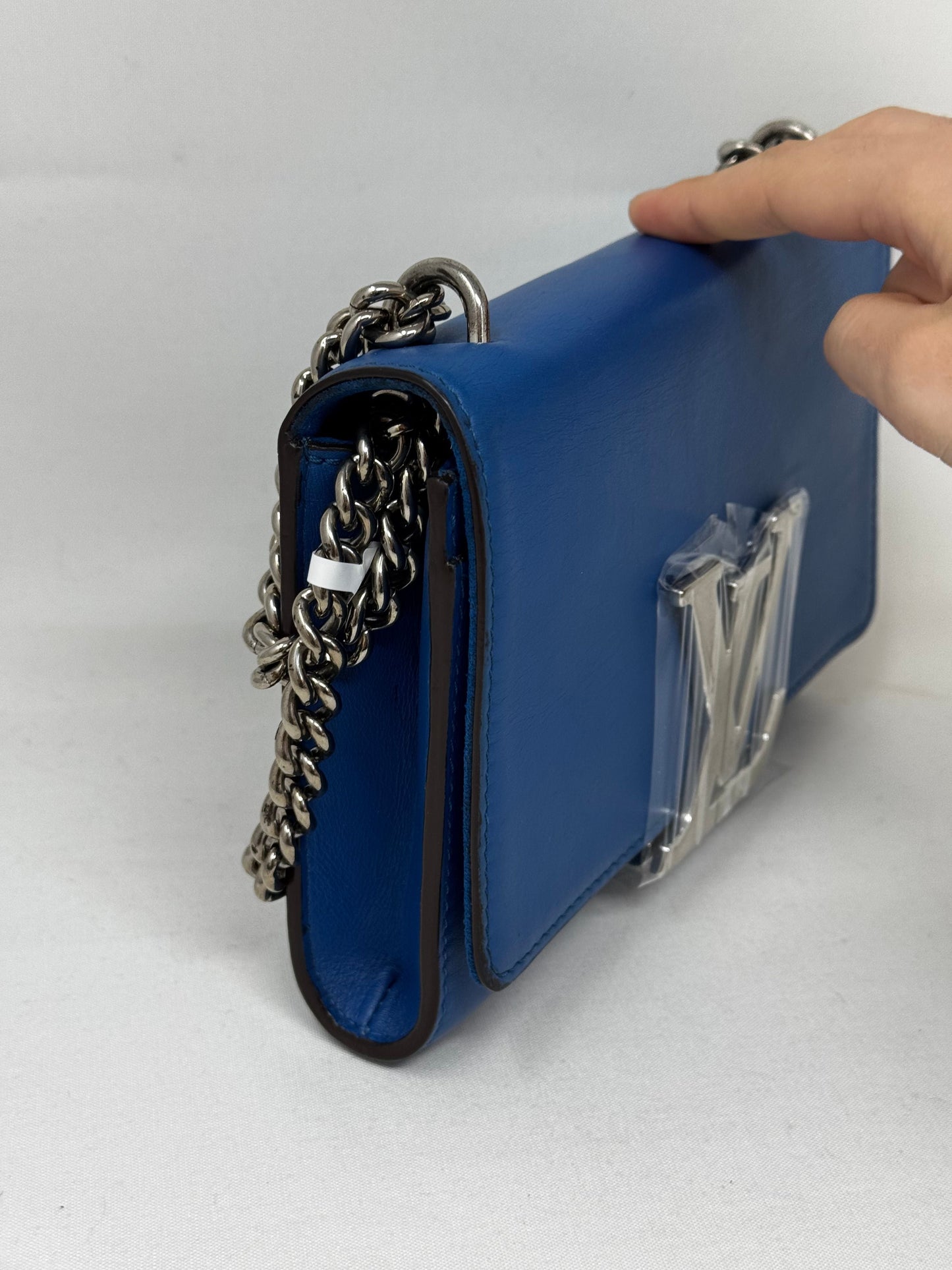 Louis Vuitton Louise Chain MM Leather Bag, Royal Blue BJ1-03