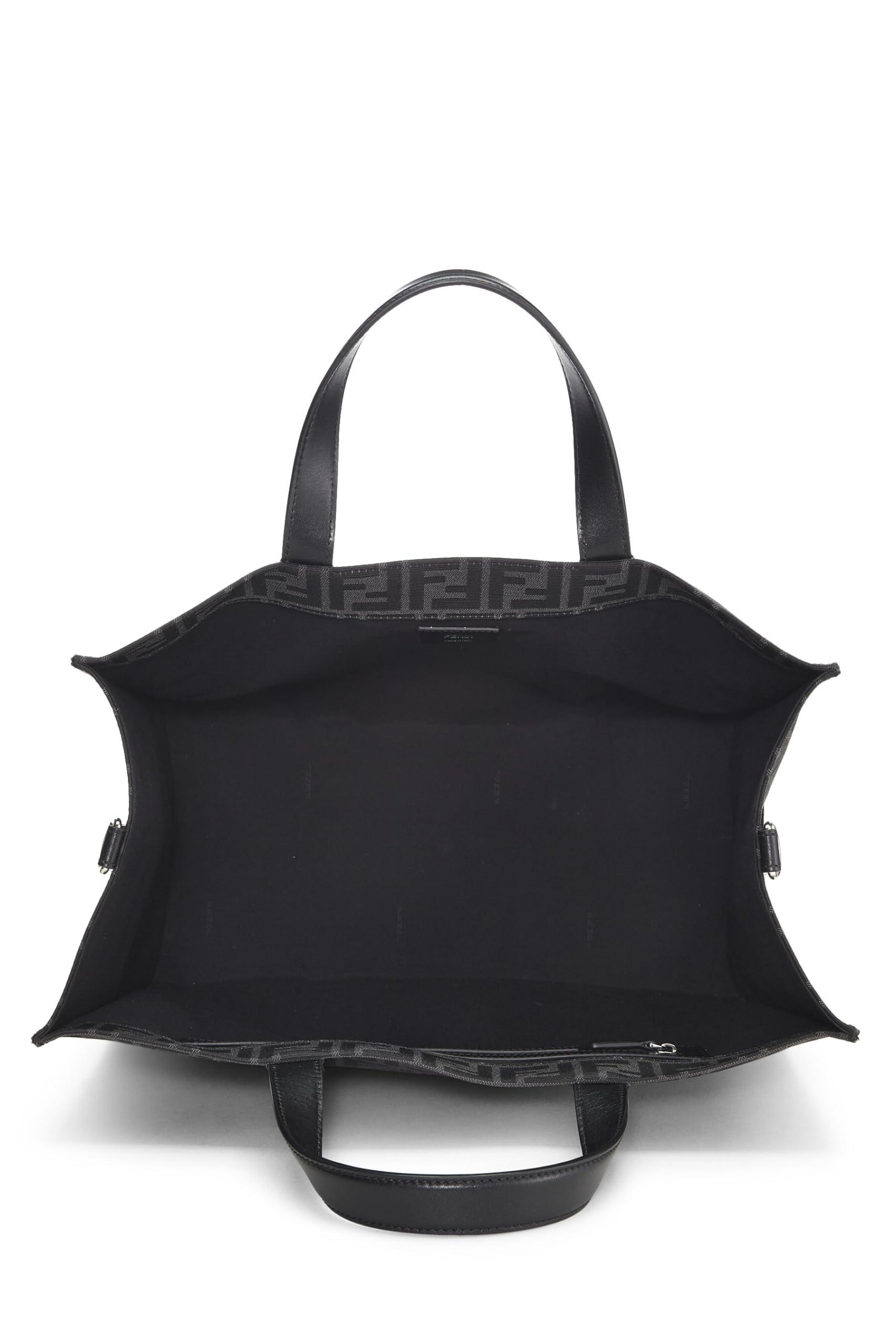 Fendi, Black Zucca Canvas Shopping Tote, Black