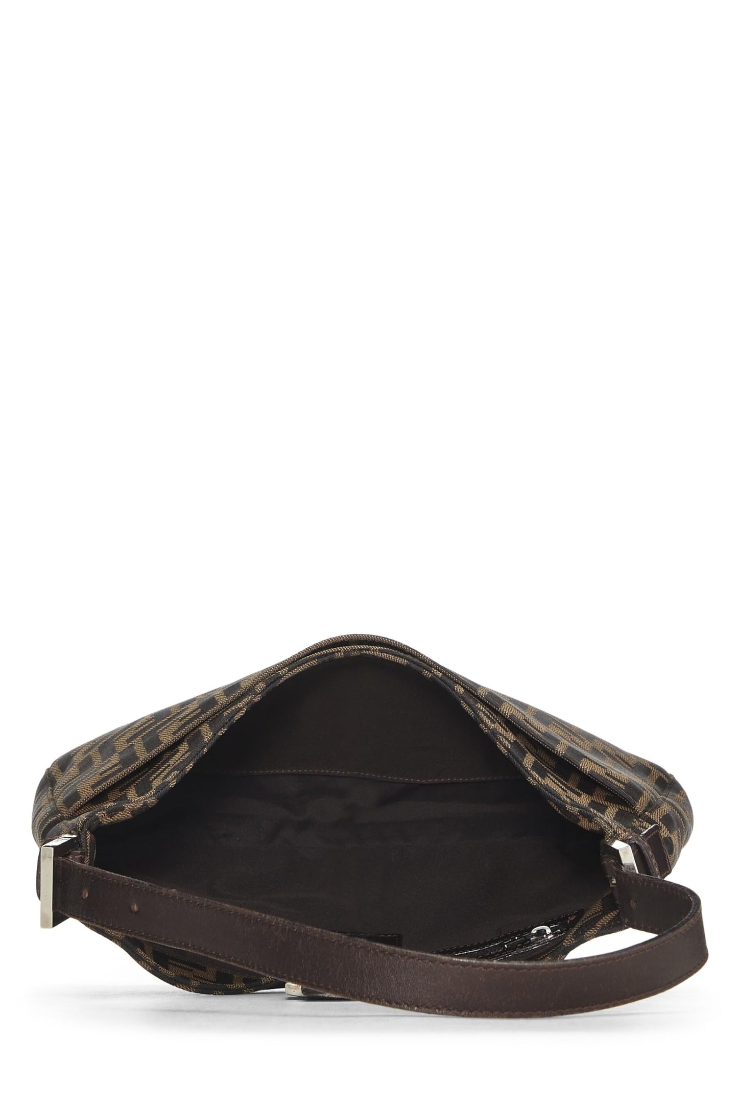 Fendi, Brown Zucca Canvas Shoulder Bag, Brown