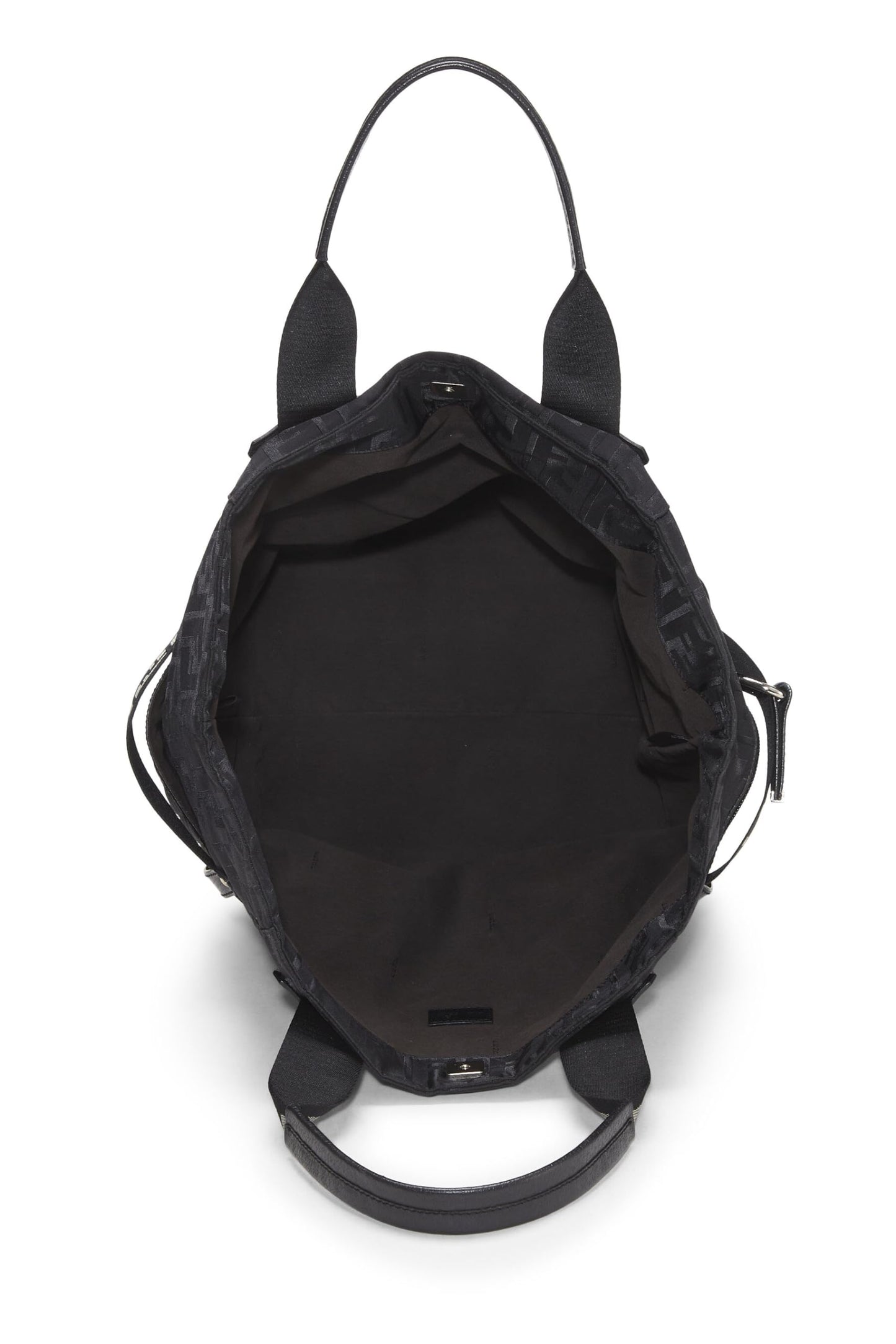 Fendi, Black Zucca Nylon Tote, Black