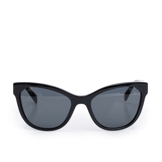 Prada SPR15V Black Cat-Eye Sunglasses