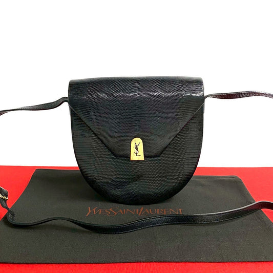 Yves Saint Laurent YSL Lizard Leather Shoulder Bag