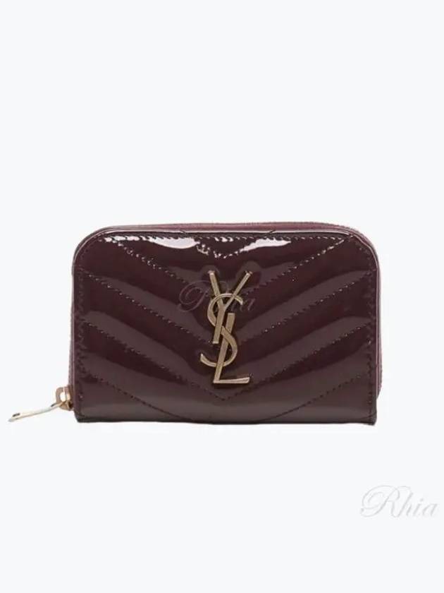 Luxury Saint Laurent Trending 2026 Cassandra Matelasse Patent Leather Half Wallet Red