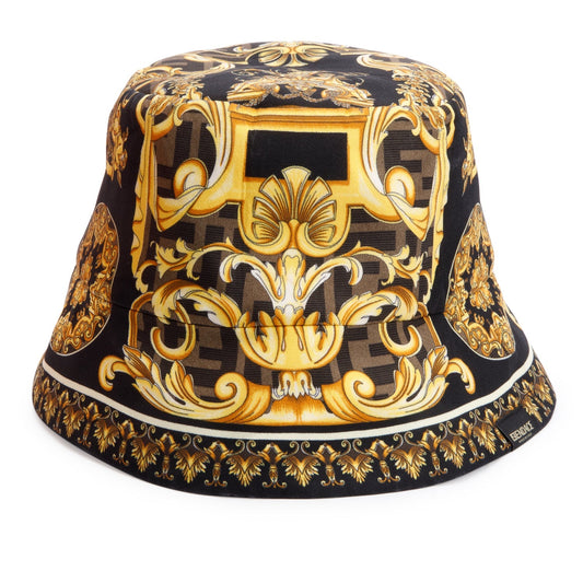 Fendi x Versace Fendace Silk Bucket Hat, Size S 57
