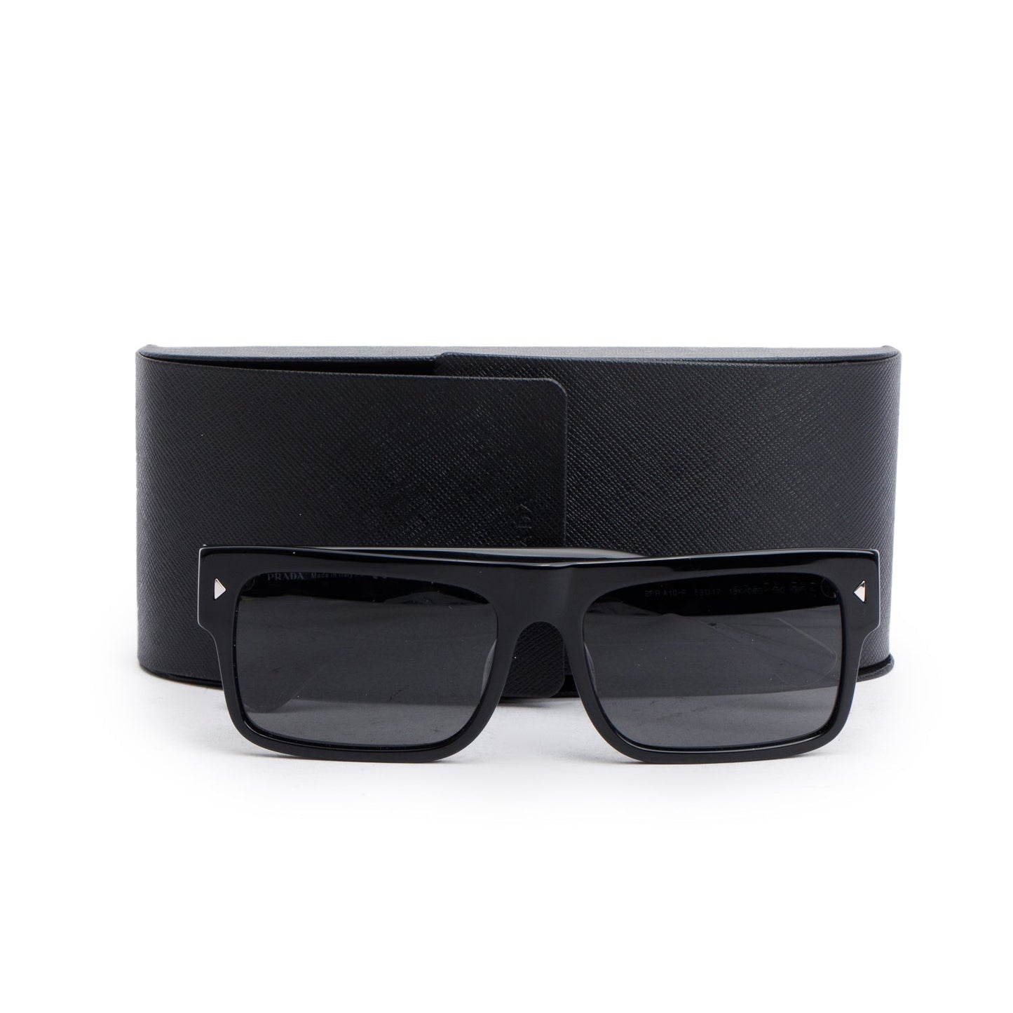 Prada SPR A10-F Black Acetate Square Sunglasses