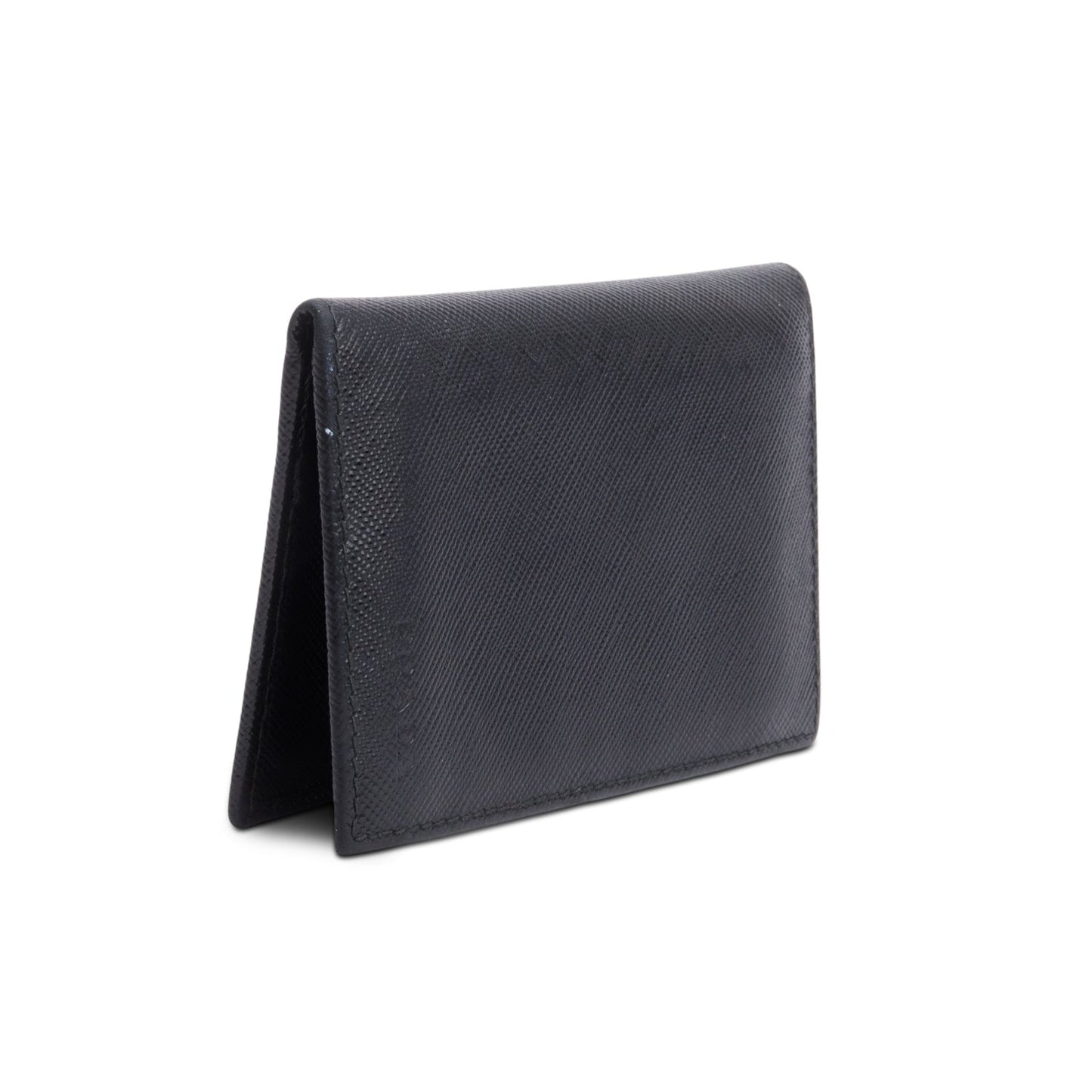 Prada Black Saffiano Leather Bifold Card Holder