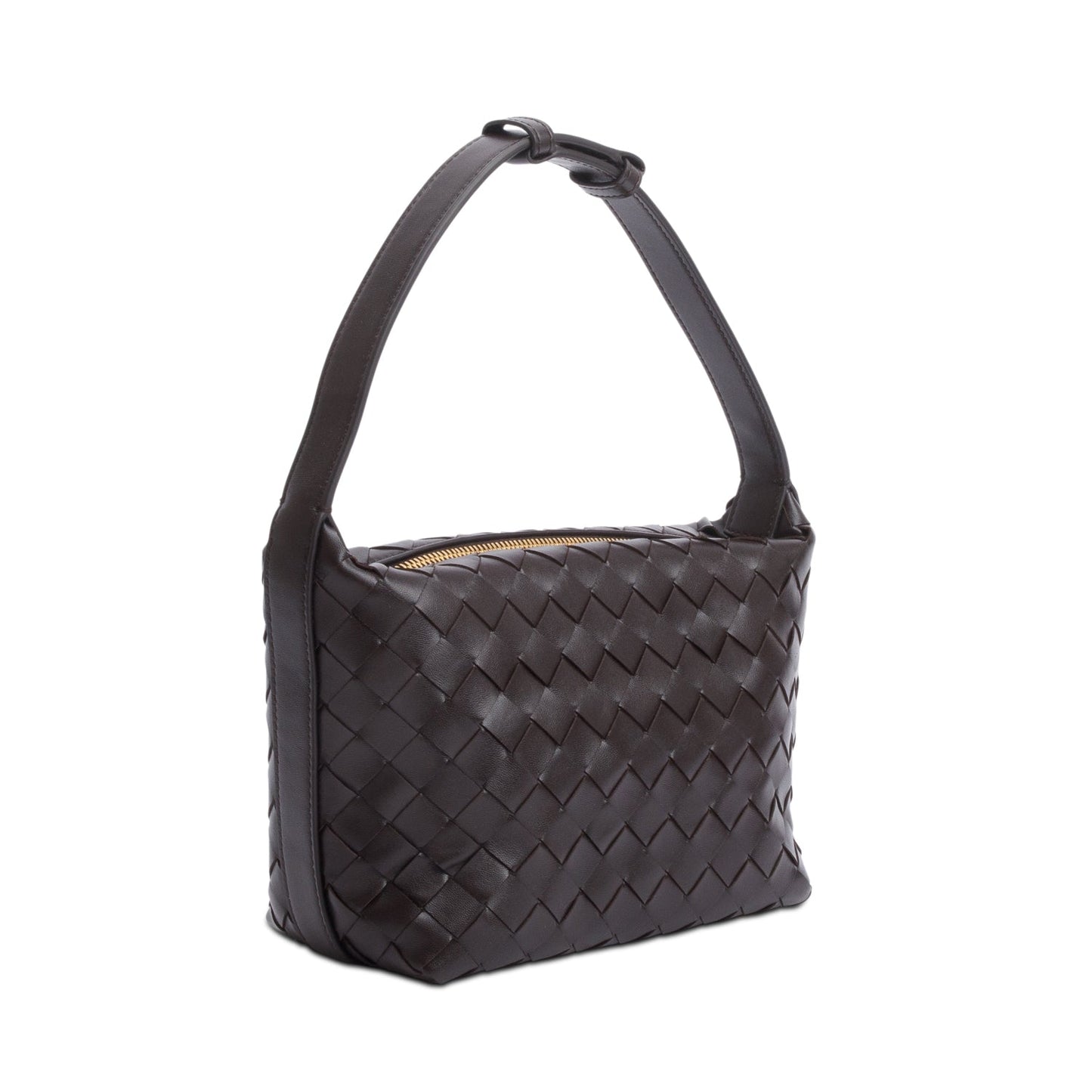 Bottega Veneta Brown Intrecciato Leather Mini Wallace Bag
