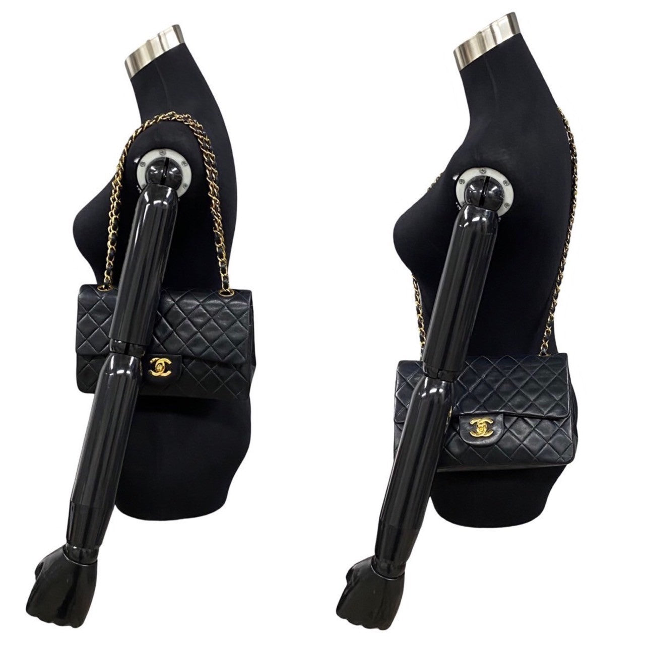 Chanel Lambskin Double Flap Shoulder Bag Classic Flap