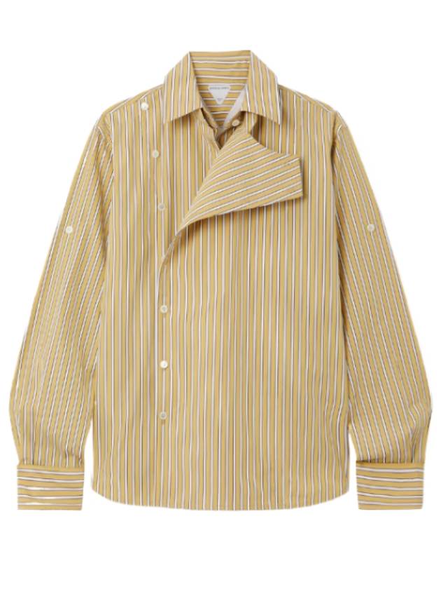 Luxury Bottega Veneta Striped Poplin Shirt Beige