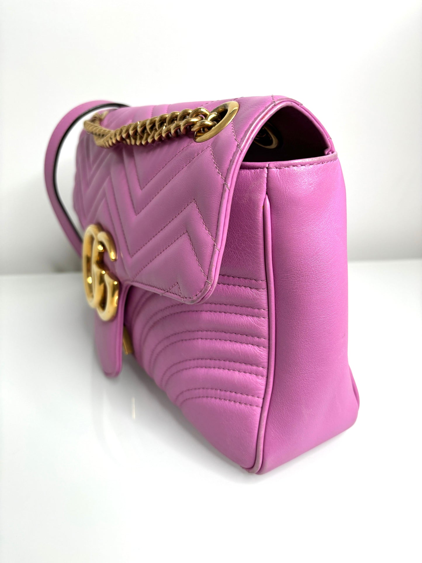 Gucci Lou Chain Leather Shoulder Bag
