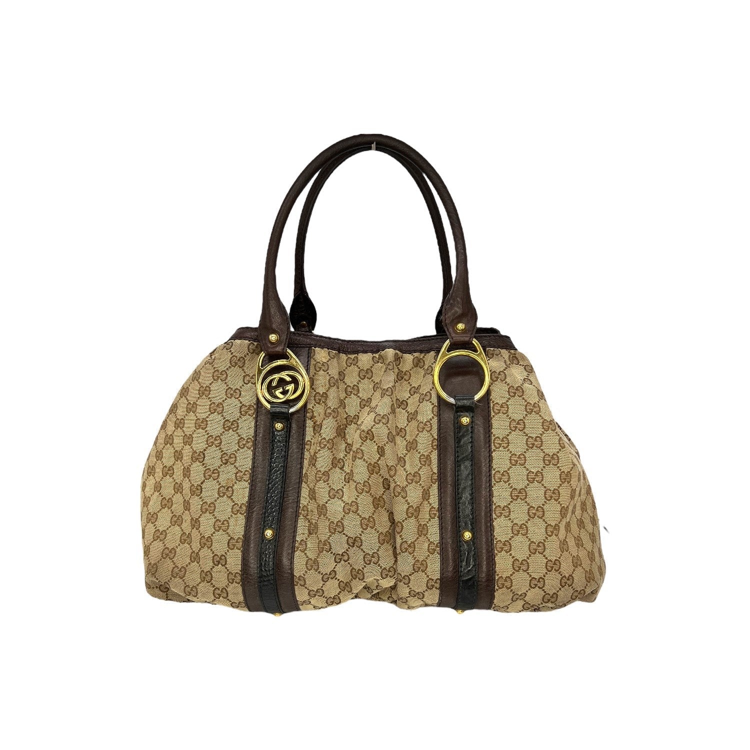Gucci Leather Canvas Tote