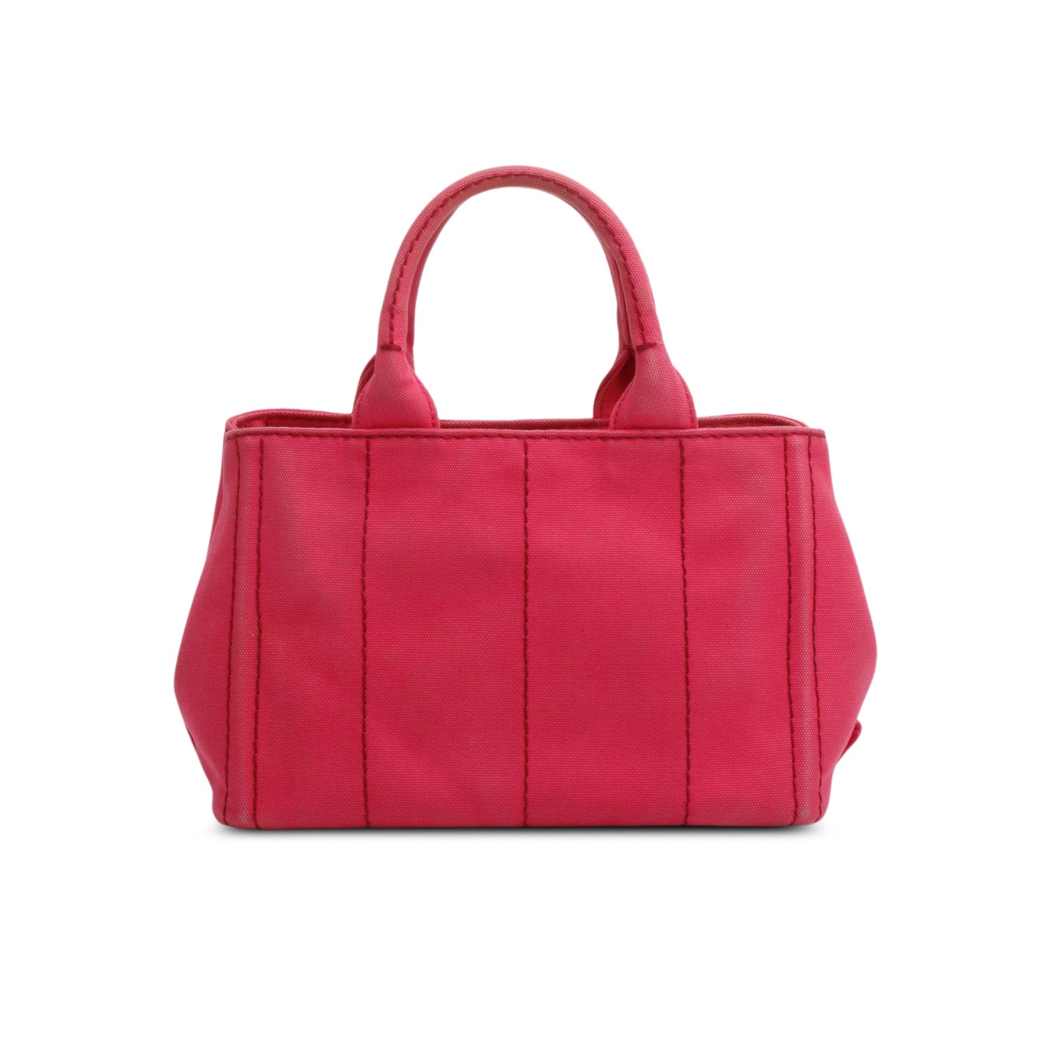 Prada Pink Canvas Small Canapa Logo Tote
