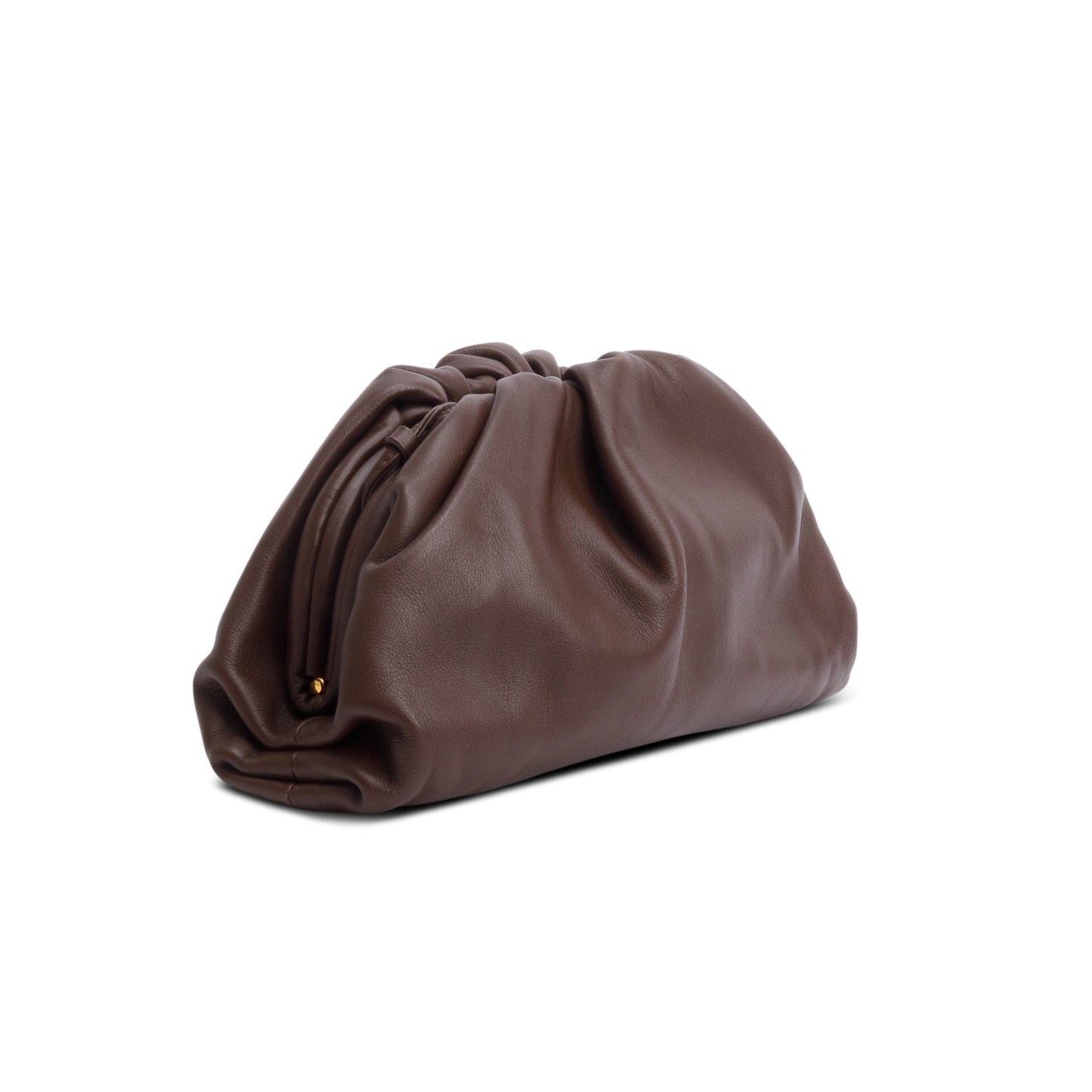 Bottega Veneta Brown Calfskin Leather The Mini Pouch