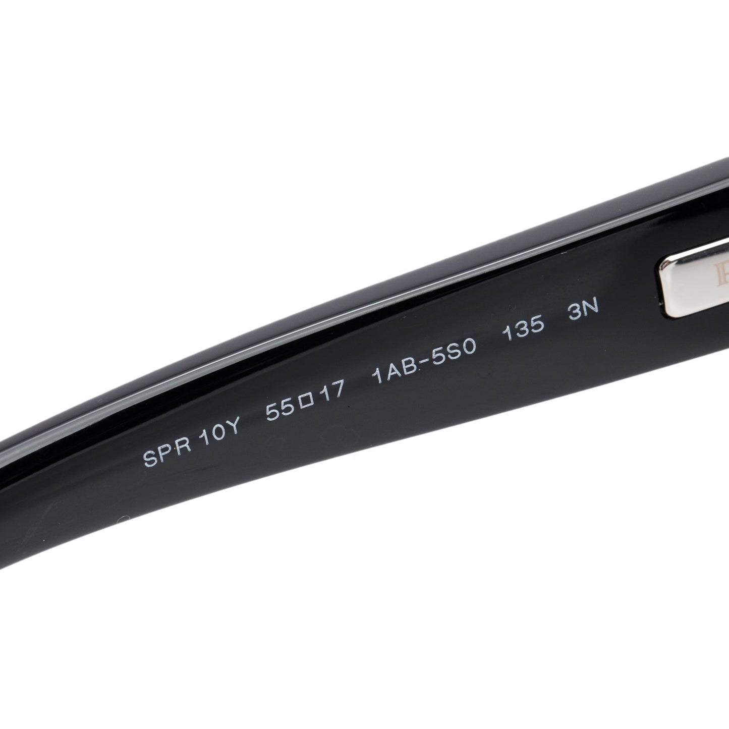 Prada SPR 10Y Black Acetate Square Sunglasses