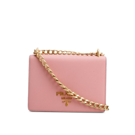 Prada Pink Saffiano Leather Crossbody Bag