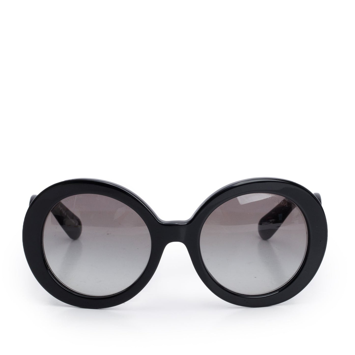 Prada SPR27N Black Acetate Classic Spiral Sunglasses