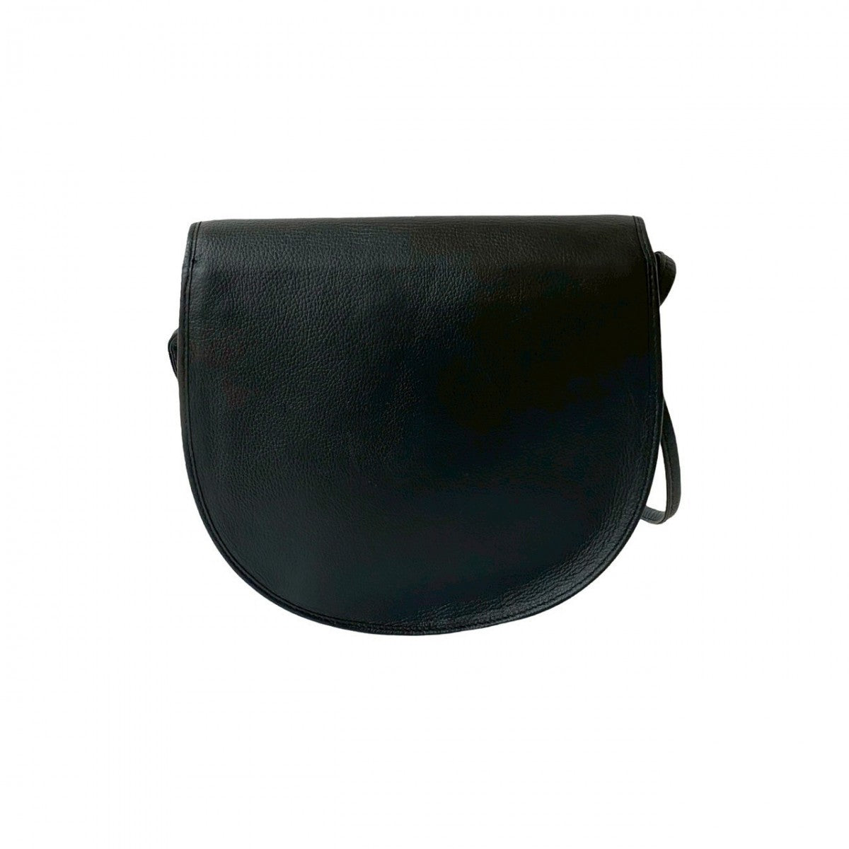 YVES SAINT LAURENT Shoulder Bag leather black YSL logo Metal Women