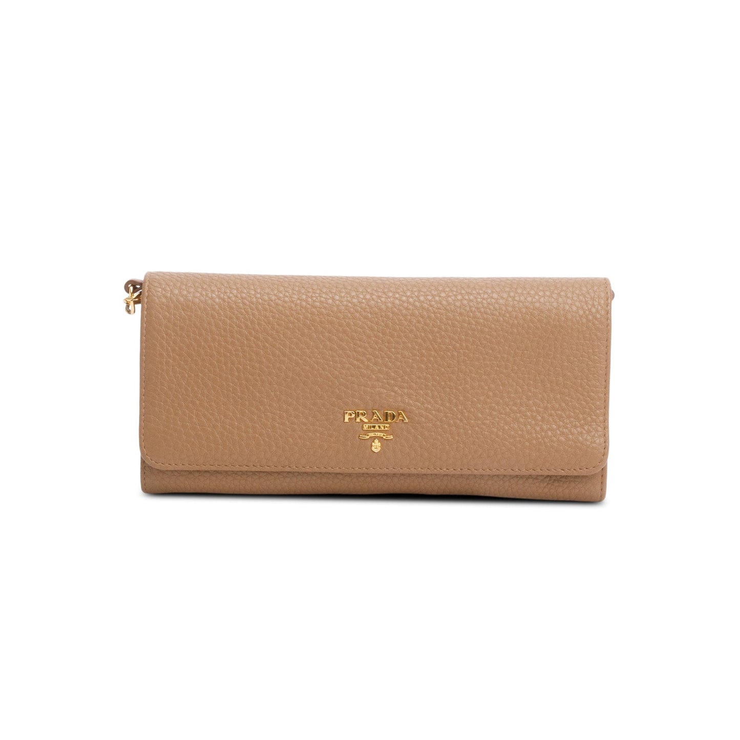 Prada Beige Leather Wallet on Chain