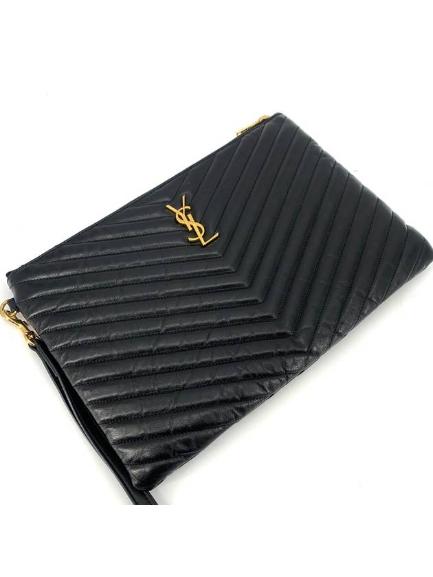Luxury Saint Laurent Trending 2025 Monogram matelass gold clutch new medium 559193