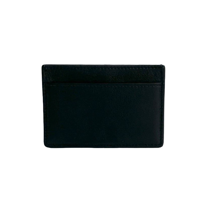 YVES SAINT LAURENT Card Case leather black YSL logo Women
