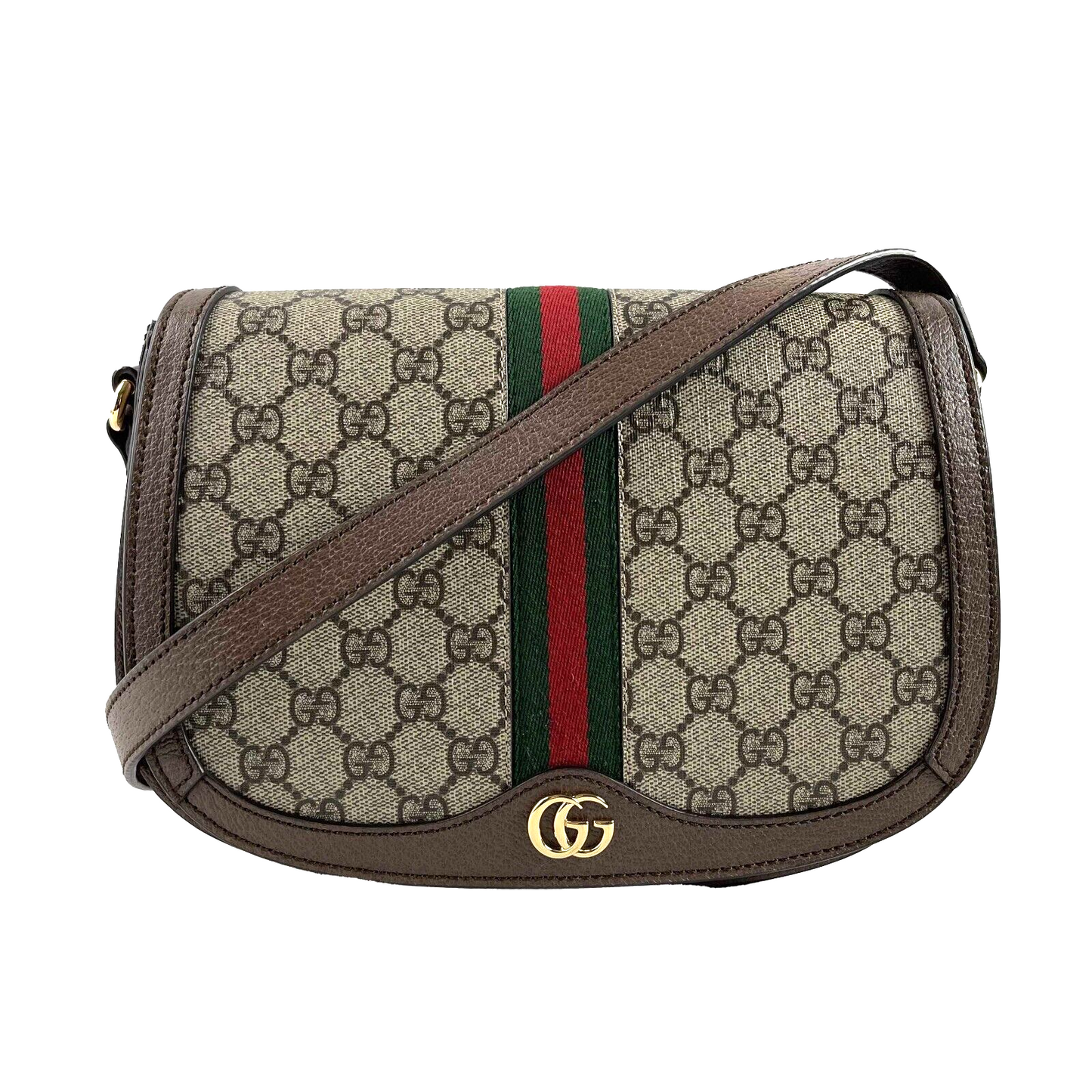 Gucci Monogram Leather Canvas Crossbody